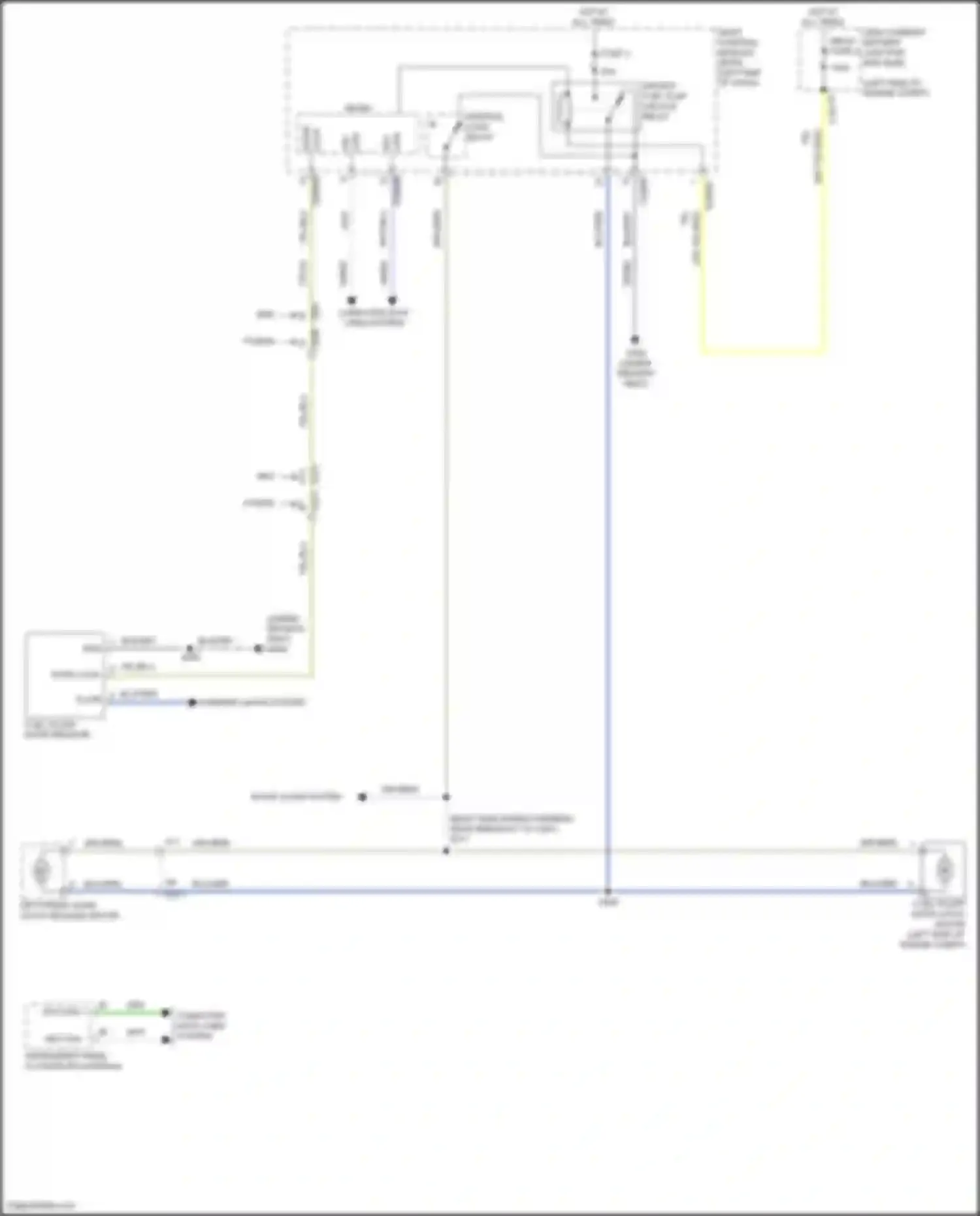 Fusion (North America) Ford II facelift (2016-2020): Fuel door release circuit, except hybrid