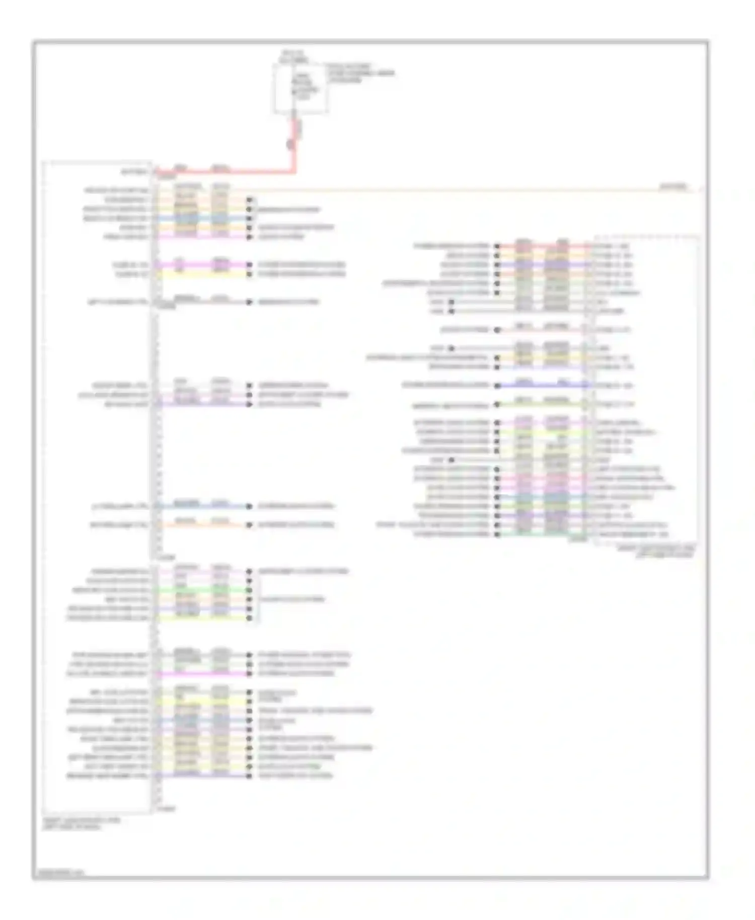 Fusion Ford I facelift (2005-2012): Body control modules circuit, except hybrid (1 of 2)