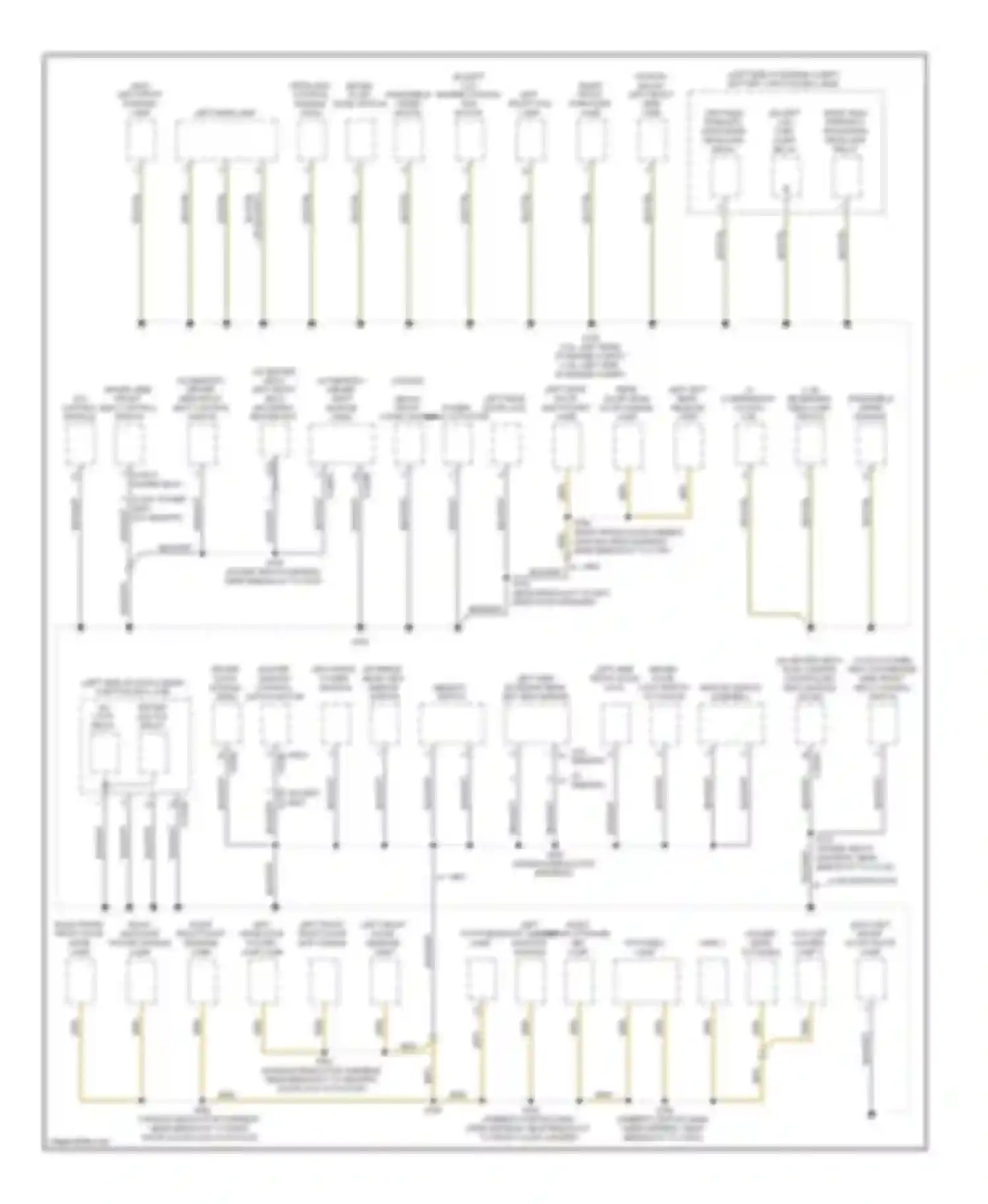Fusion Ford I facelift (2005-2012): Ground distribution circuit, except hybrid (2 of 3)