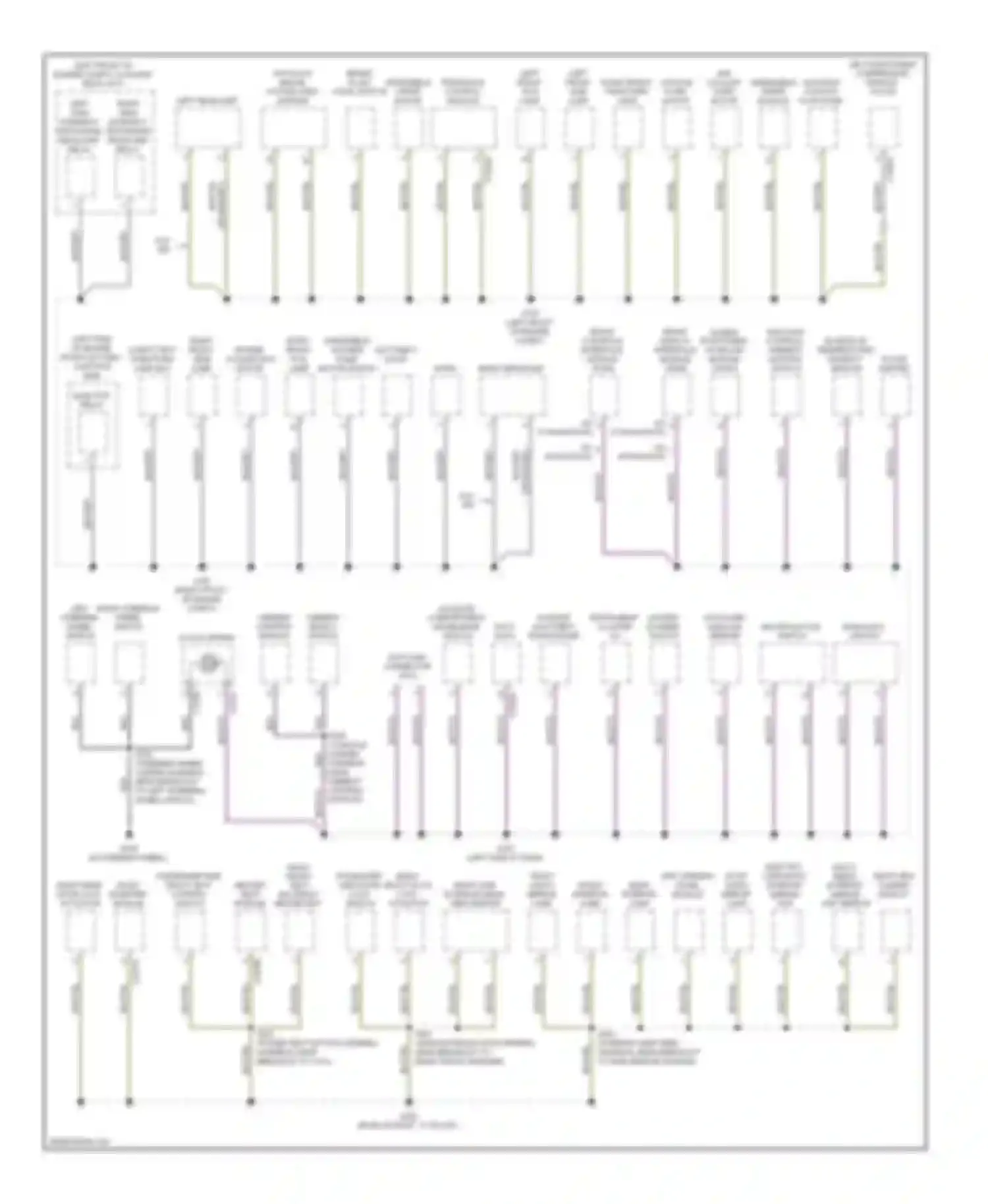 Fusion Ford I facelift (2005-2012): Ground distribution circuit, hybrid (1 of 2)