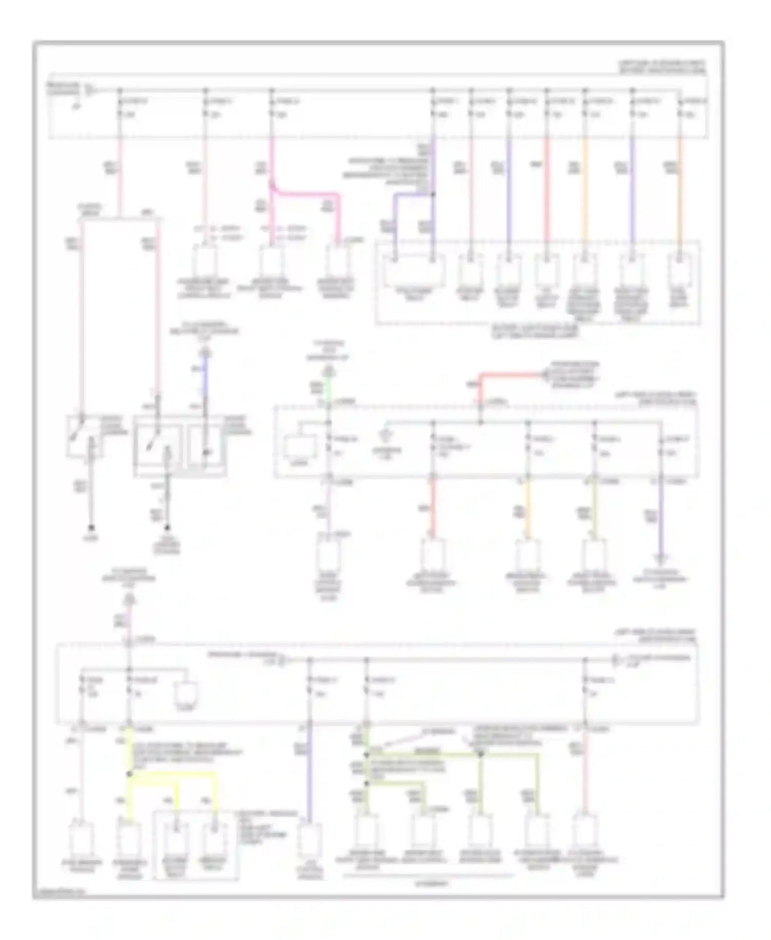 Fusion Ford I facelift (2005-2012): Power distribution circuit, except hybrid (2 of 5)