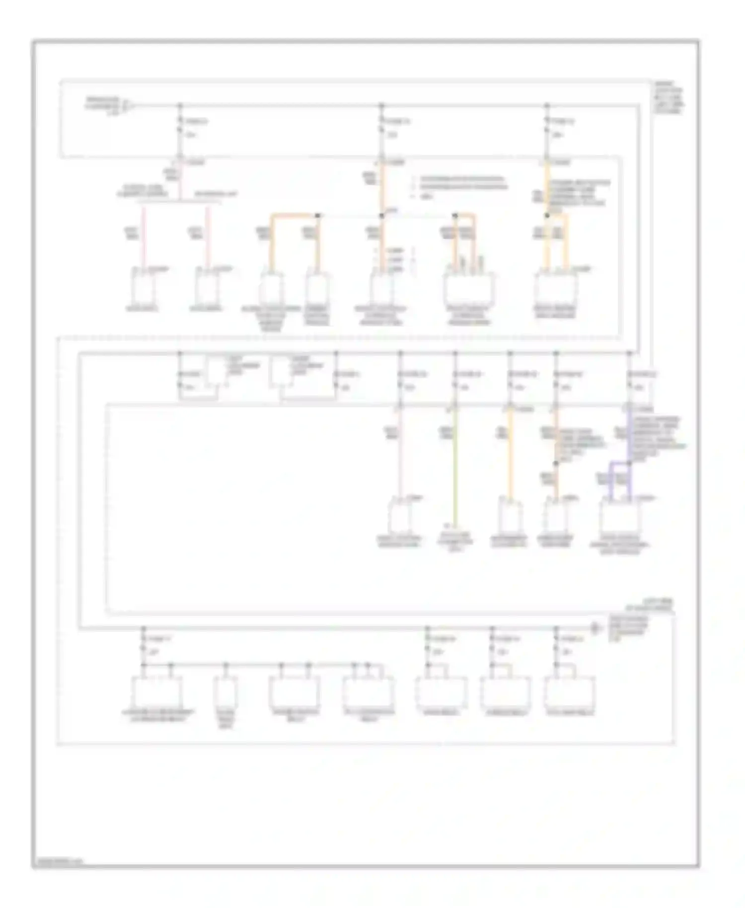 Fusion Ford I facelift (2005-2012): Power distribution circuit, except hybrid (4 of 5)