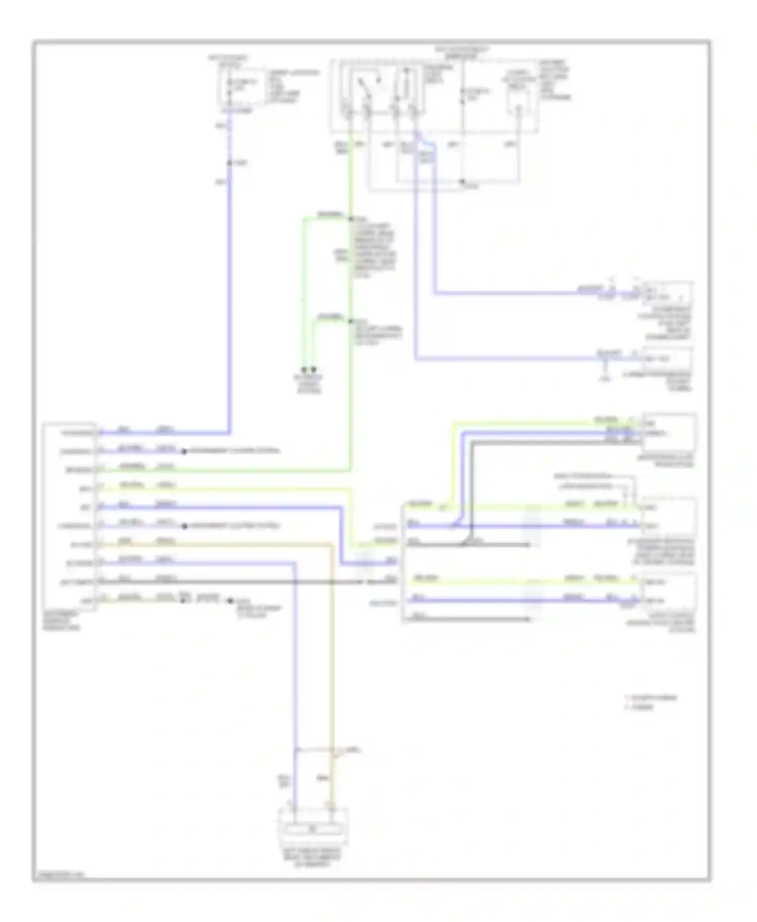Fusion Ford I facelift (2005-2012): Electrochromic mirror circuit, with navigation