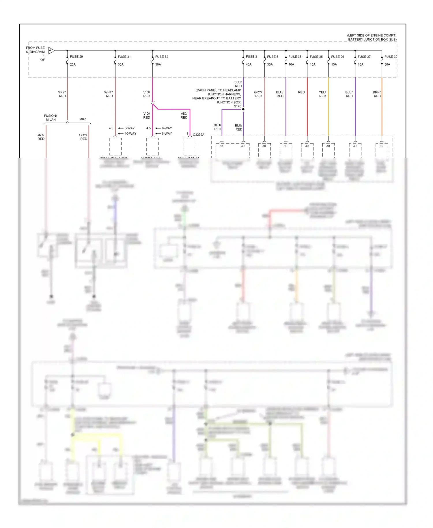 Ford Fusion I facelift (2005-2012) accessory protocol interface module (apim) wiring diagram  (1 of 2)
