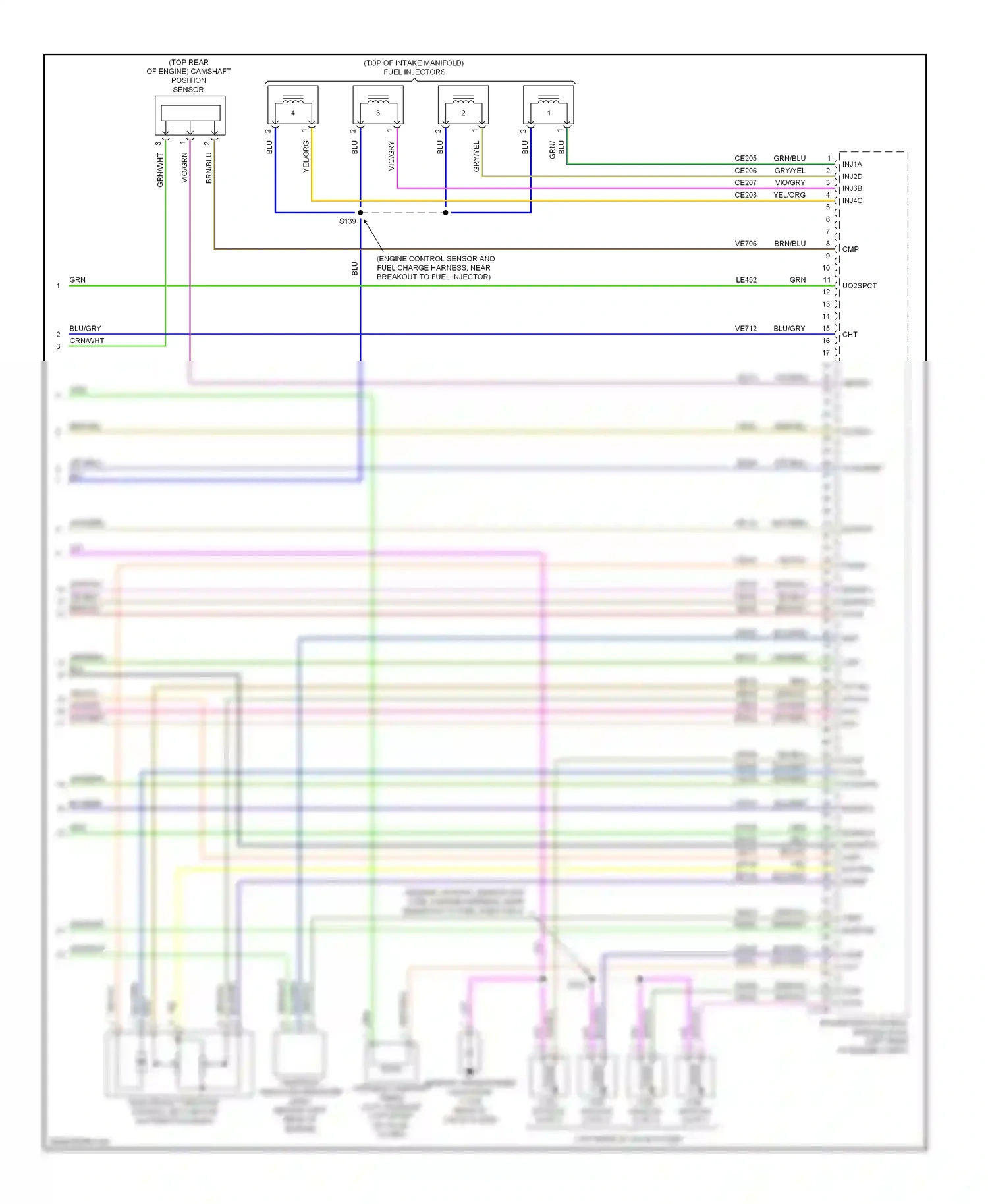Ford Fusion I facelift (2005-2012) blu/org wiring diagram  (15 of 43)