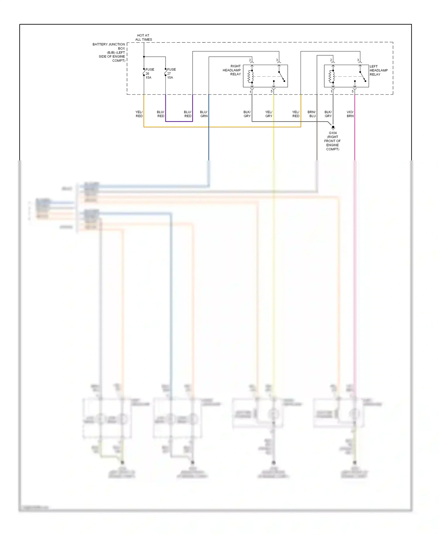 Wiring diagram brn/blu for Ford Fusion I facelift (2005-2012) (23 of 41)