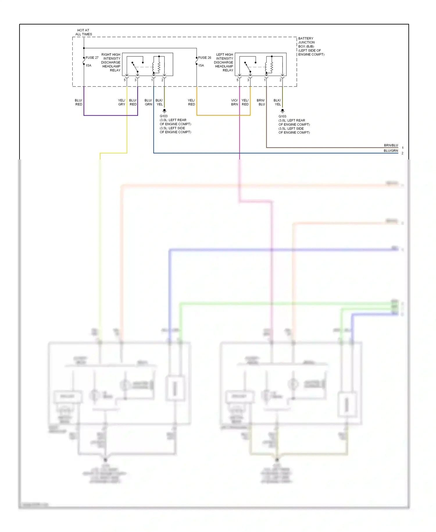 Wiring diagram brn/blu for Ford Fusion I facelift (2005-2012) (11 of 41)