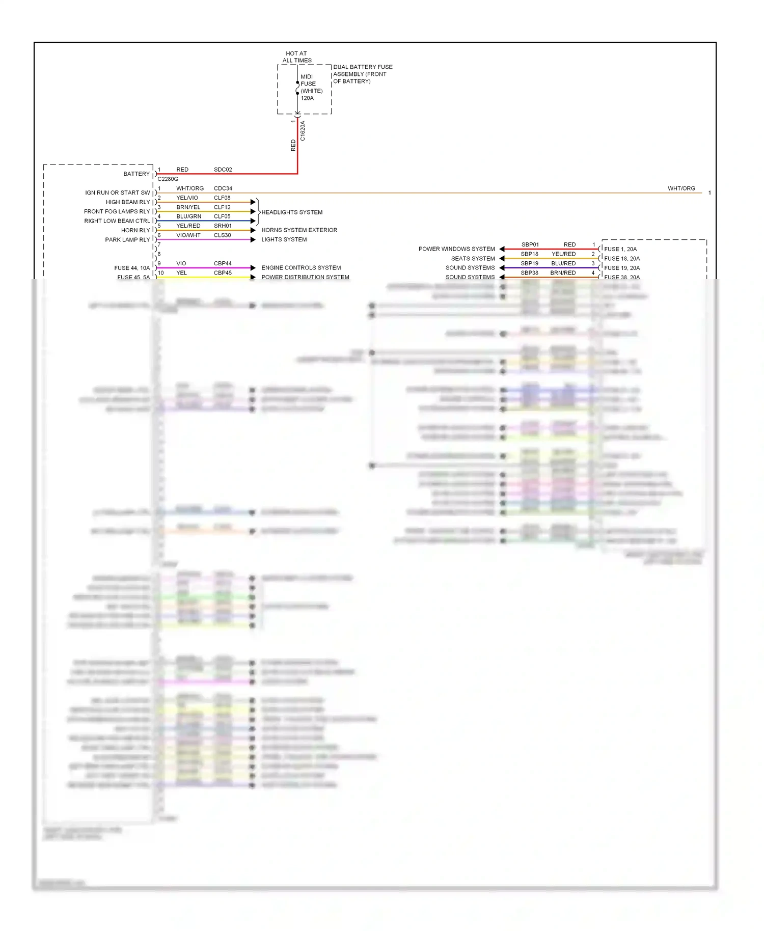Wiring diagram exterior lights system interior lights system for Ford Fusion I facelift (2005-2012) (1 of 1)
