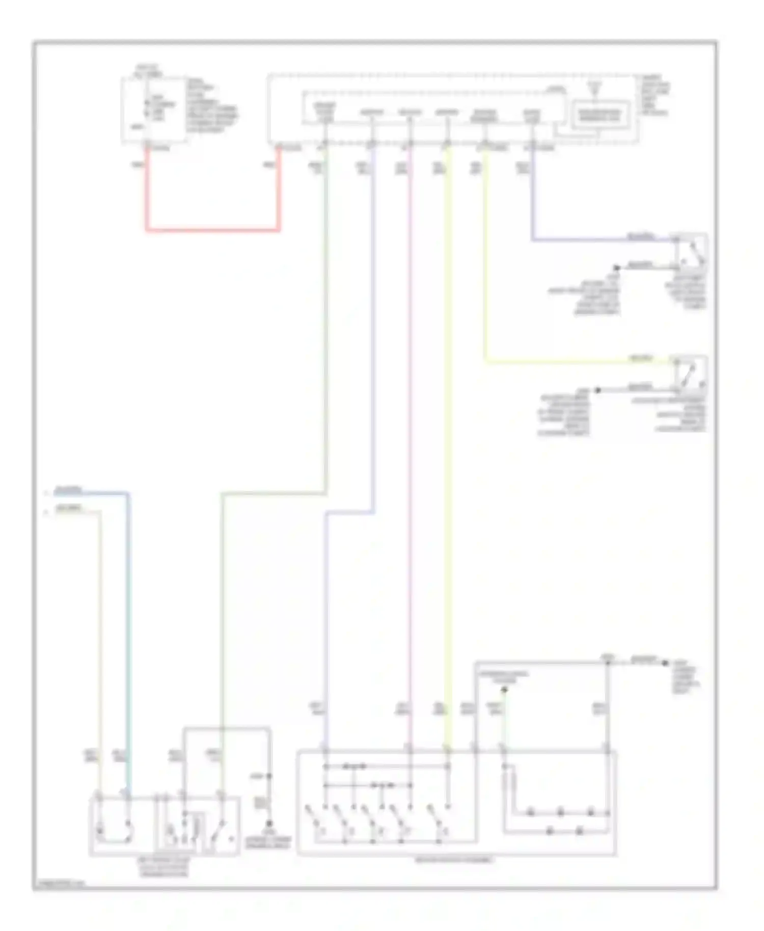 Wiring diagram keypad switch assembly for Ford Fusion I facelift (2005-2012)