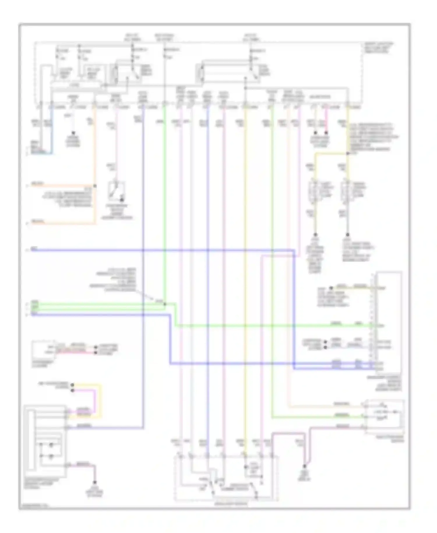 Wiring diagram multi- function switch for Ford Fusion I facelift (2005-2012)