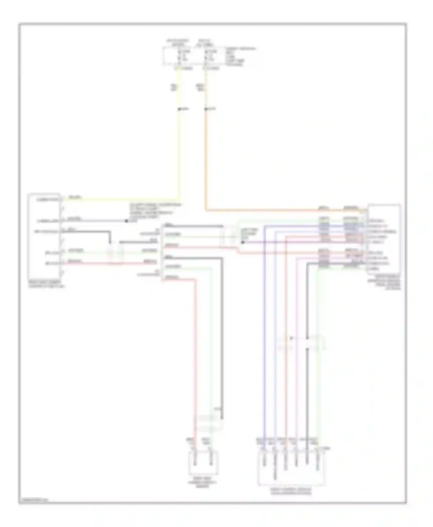 Wiring diagram rr cam + display tx display enable dvd video + gndv 1 for Ford Fusion I facelift (2005-2012)