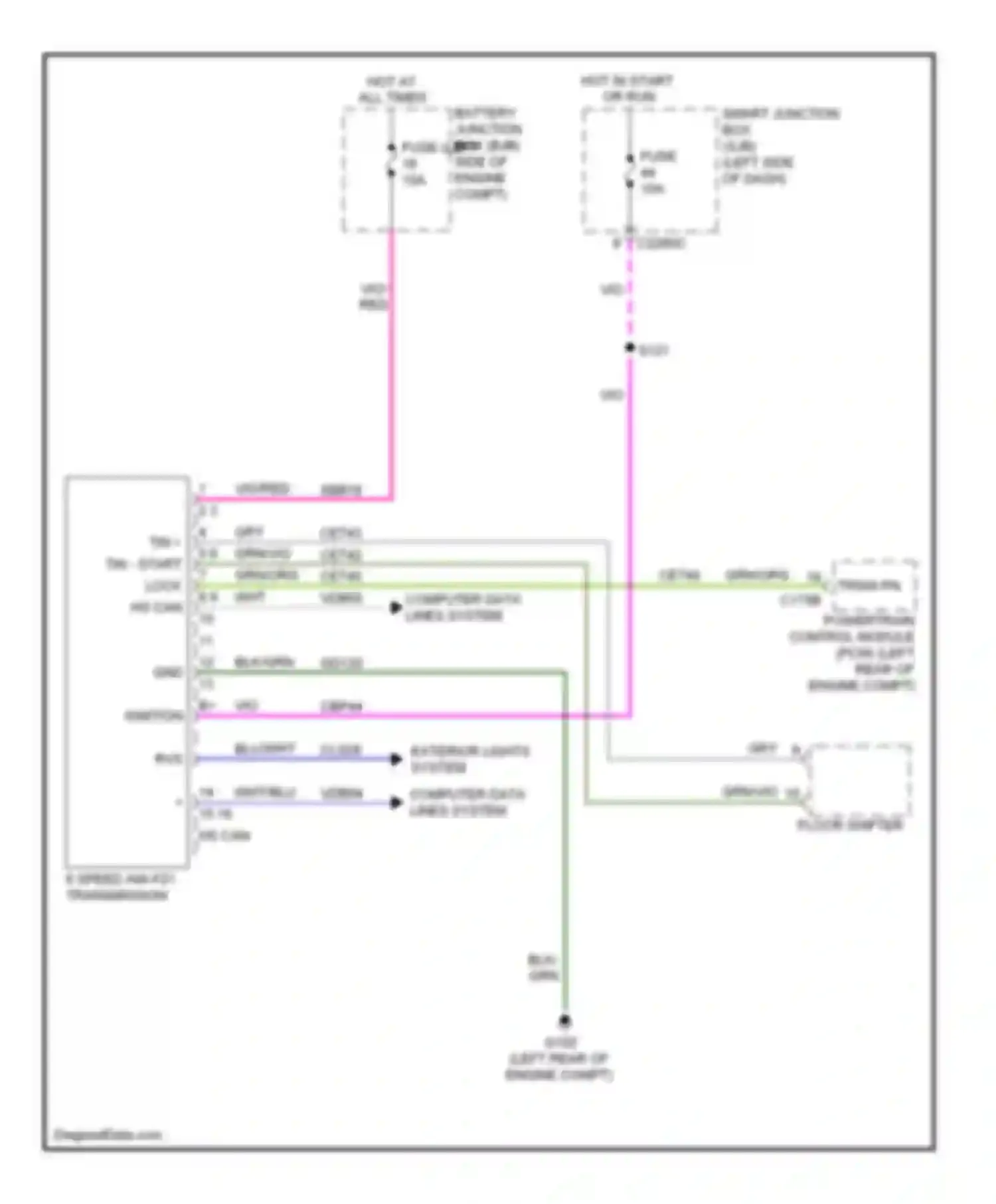 Wiring diagram computer data lines system for Ford Fusion I facelift (2005-2012)