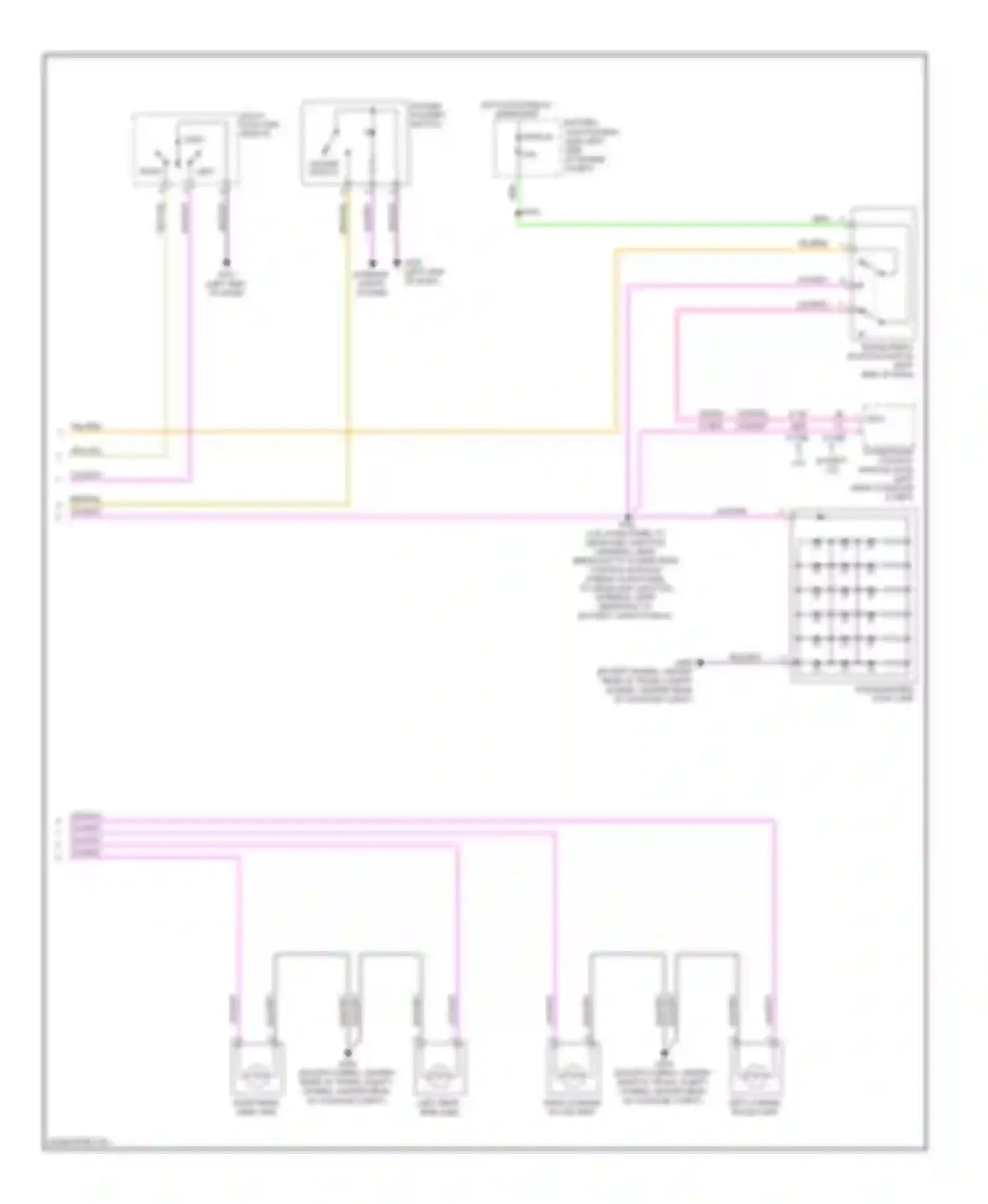 Wiring diagram multi- function switch for Ford Fusion I facelift (2005-2012)