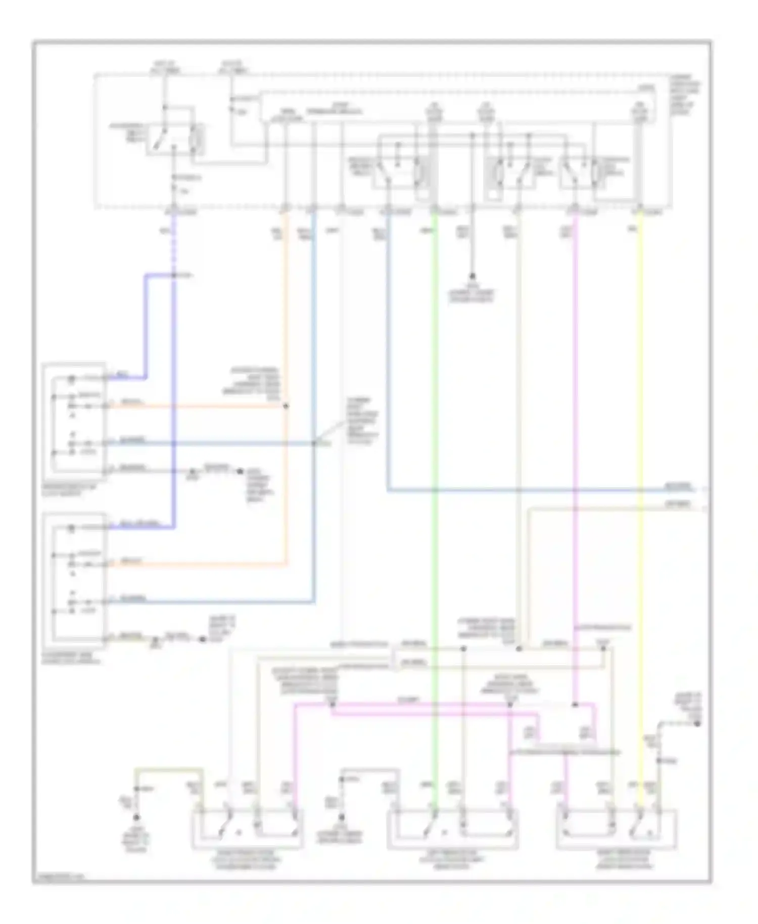 Wiring diagram passenger side door lock switch for Ford Fusion I facelift (2005-2012) (1 of 5)