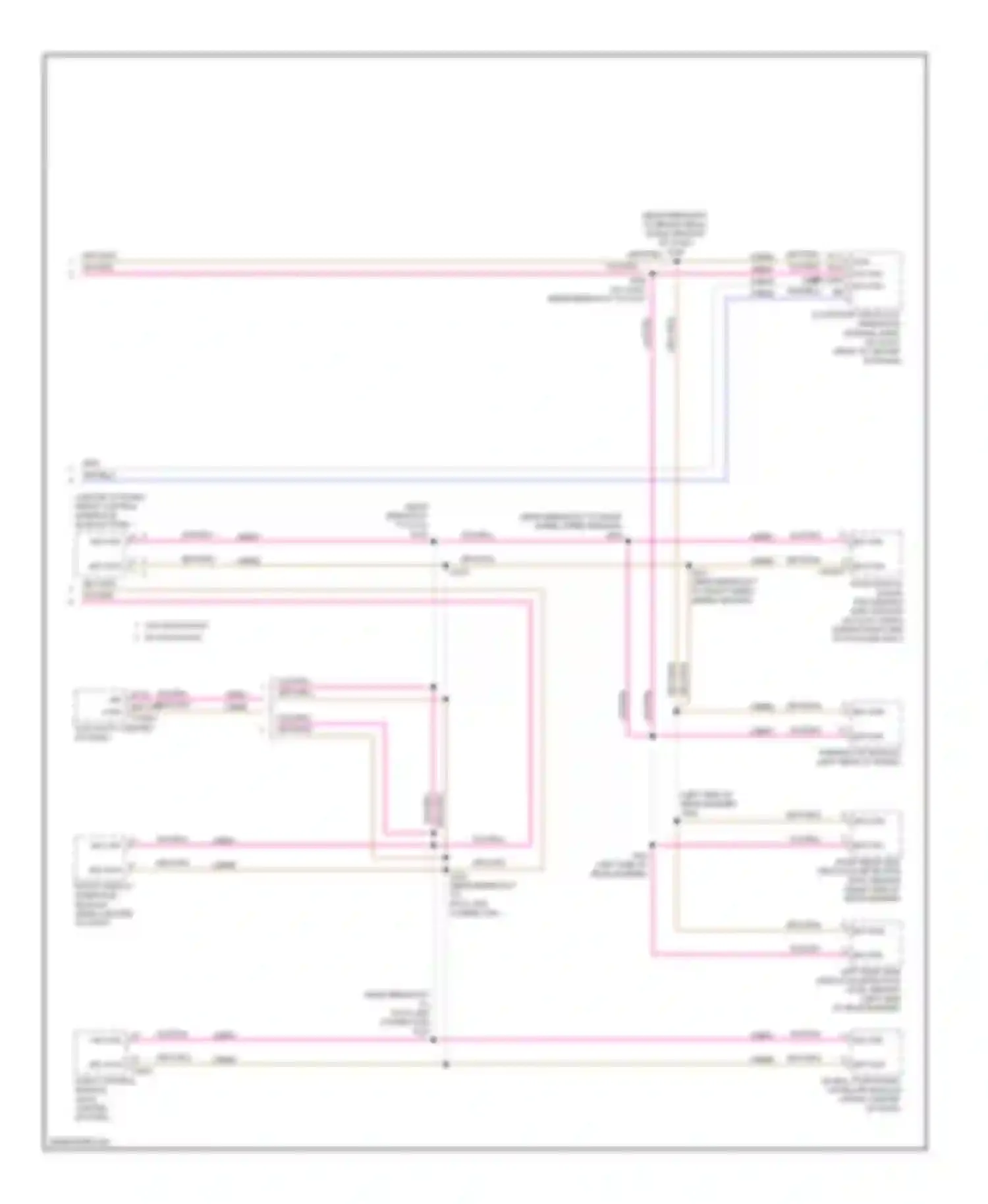 Wiring diagram right rear side obstacle detection for Ford Fusion I facelift (2005-2012) (2 of 2)