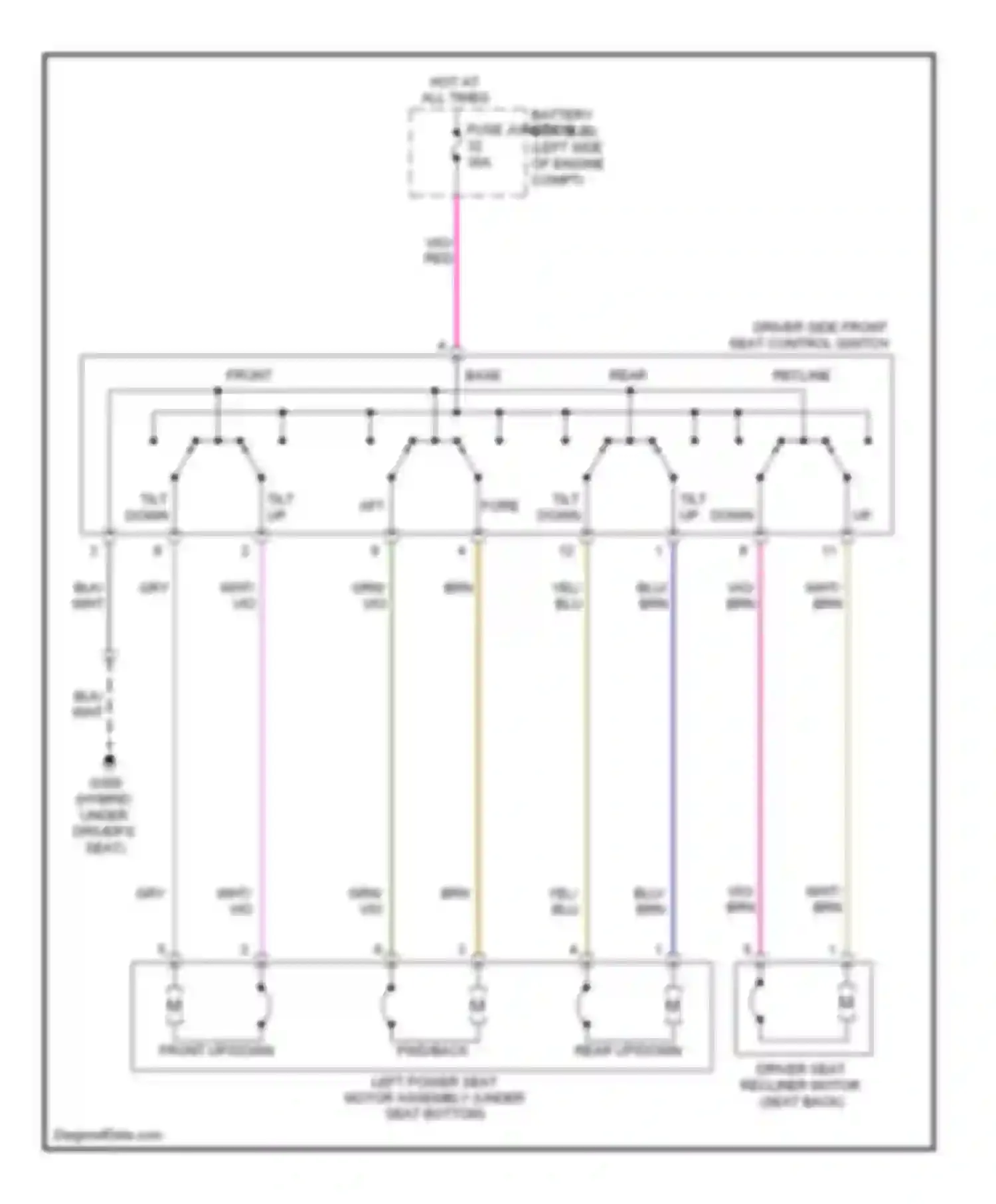 Wiring diagram tilt fore down for Ford Fusion I facelift (2005-2012) (1 of 1)