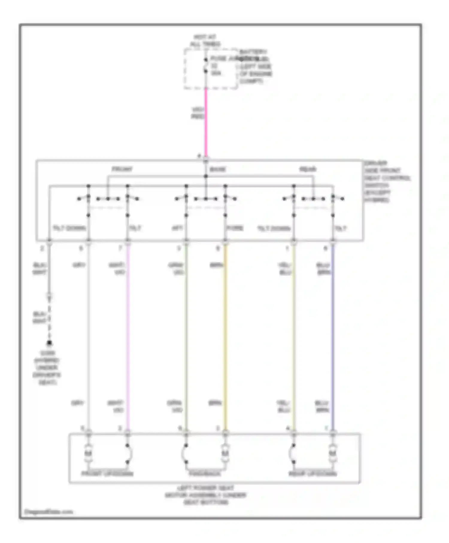 Wiring diagram tilt up for Ford Fusion I facelift (2005-2012) (3 of 5)