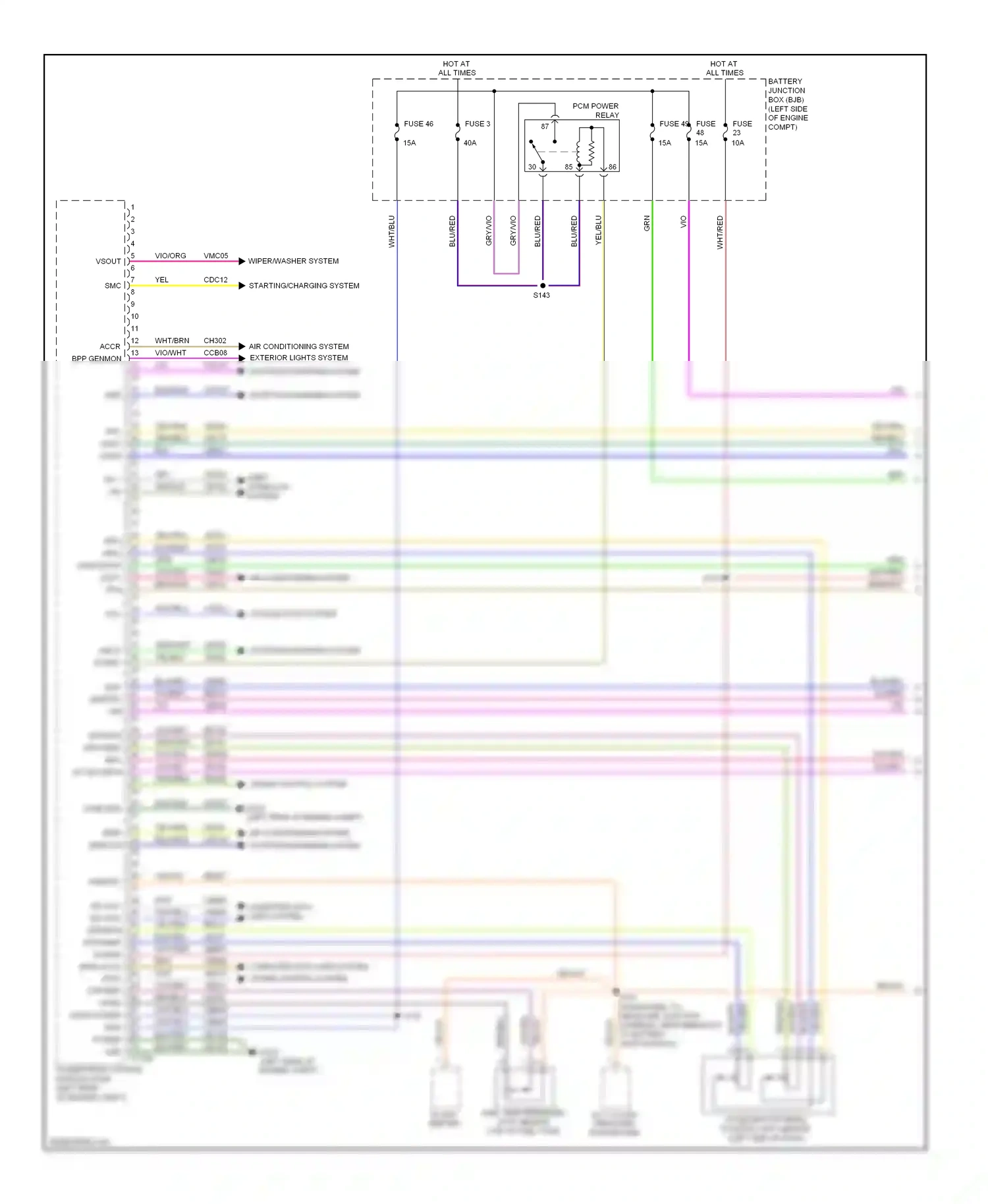 Wiring diagram vio/grn for Ford Fusion I facelift (2005-2012) (12 of 41)