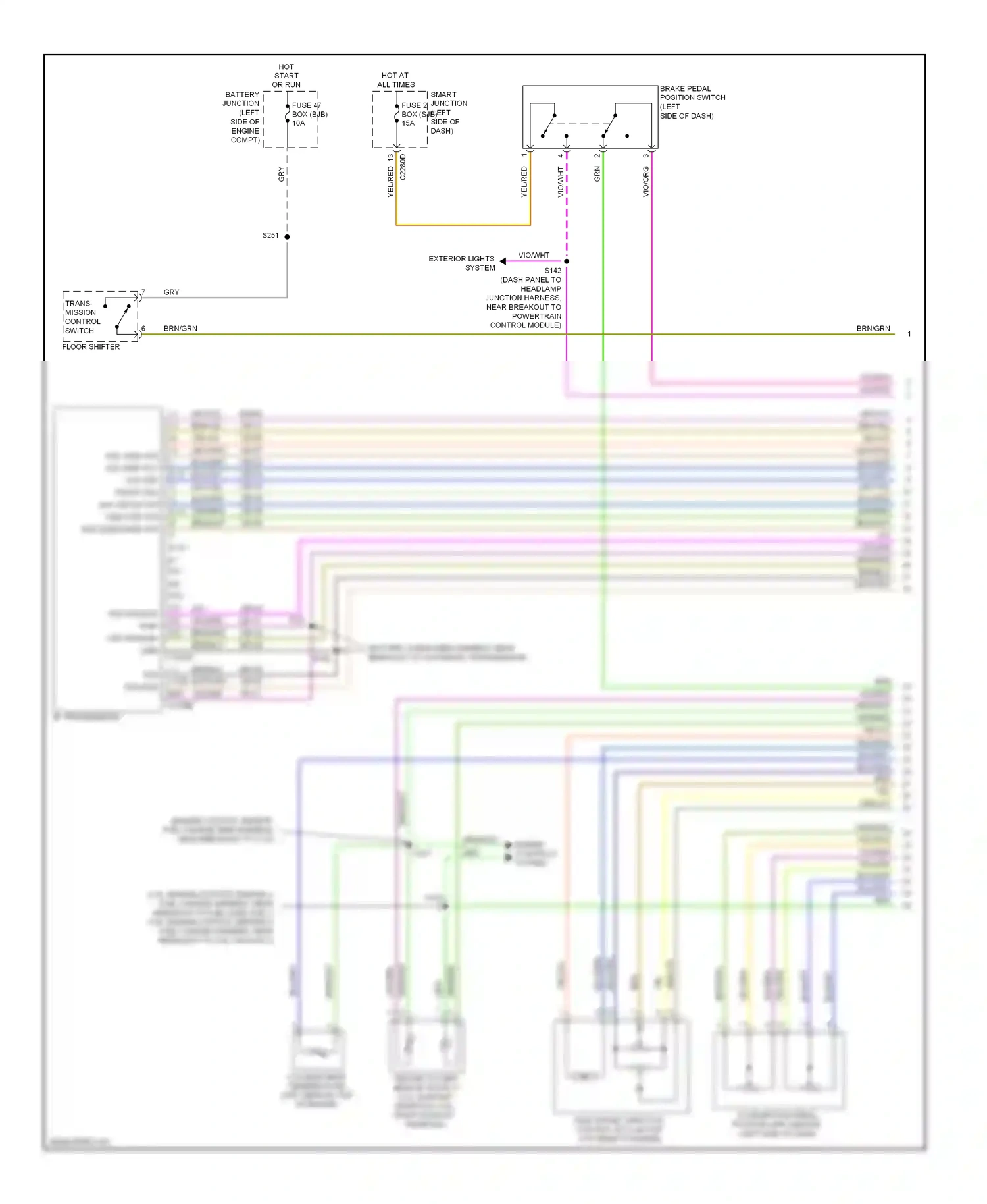 Wiring diagram vio/grn for Ford Fusion I facelift (2005-2012) (31 of 41)