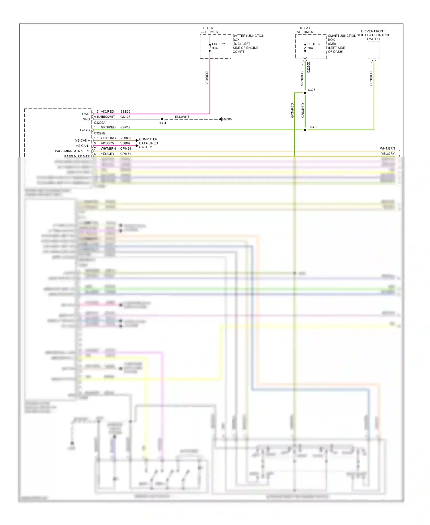 Wiring diagram vio/grn for Ford Fusion I facelift (2005-2012) (23 of 41)