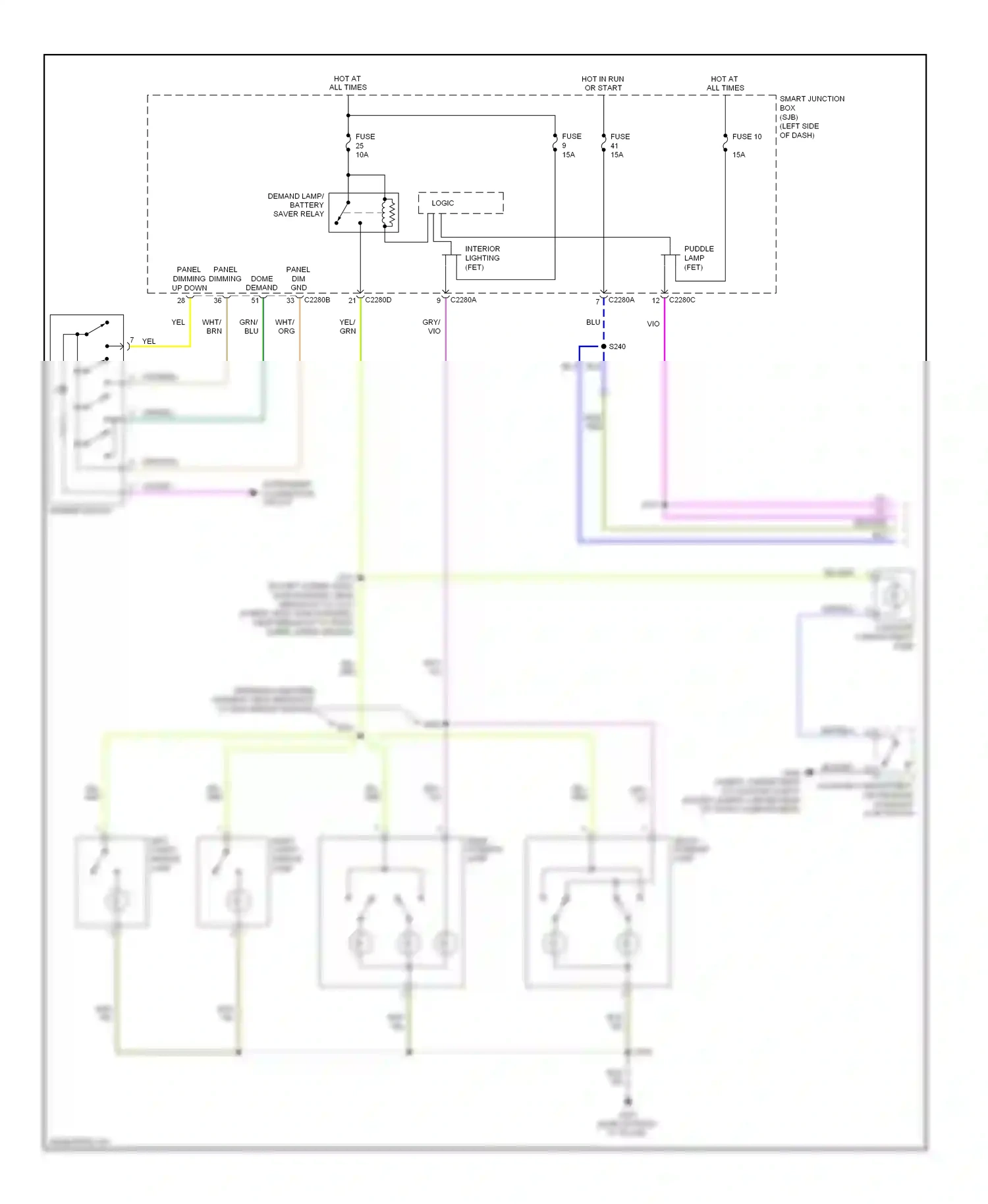 Wiring diagram vio/gry for Ford Fusion I facelift (2005-2012) (31 of 51)