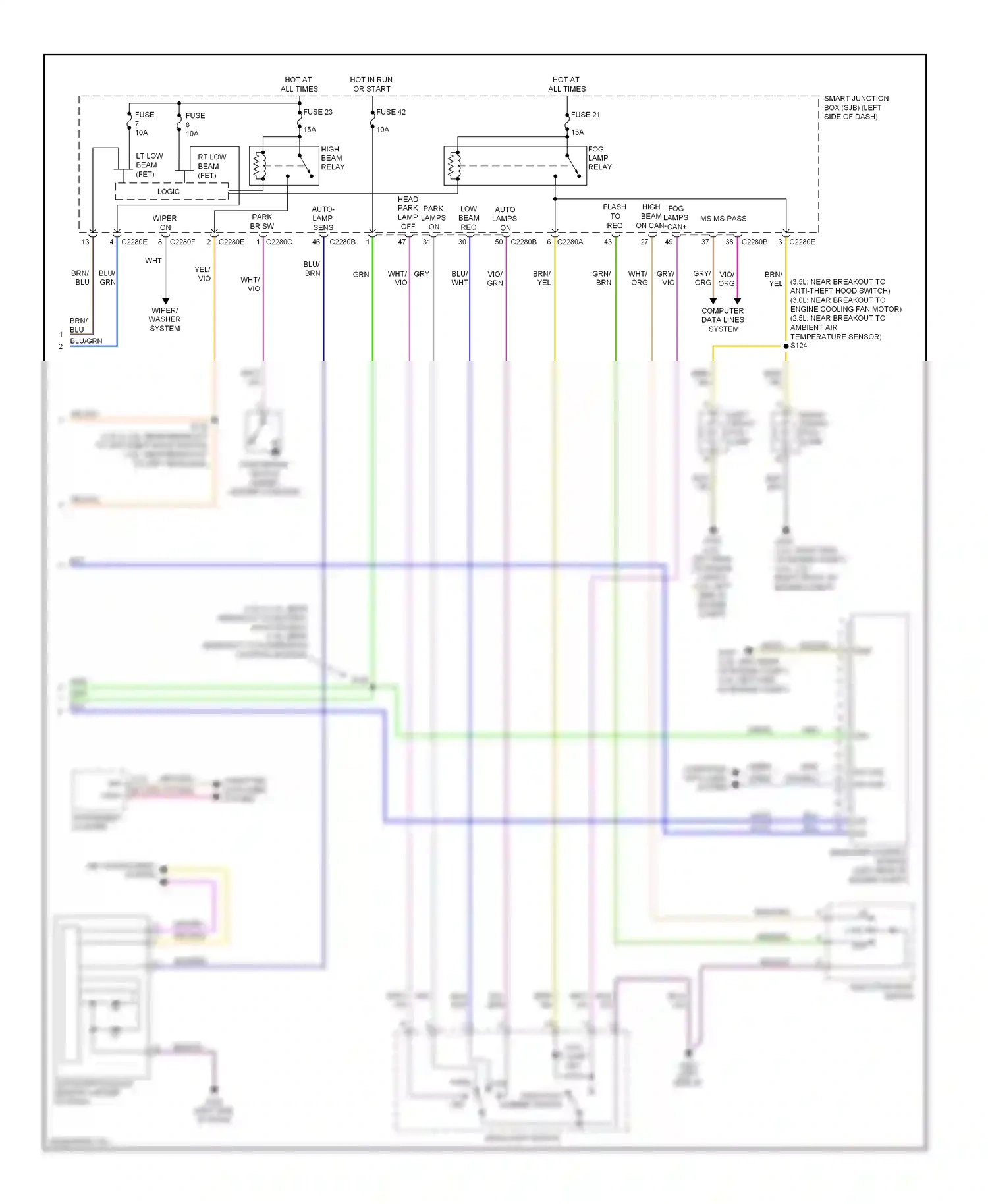 Wiring diagram vio/gry for Ford Fusion I facelift (2005-2012) (22 of 51)