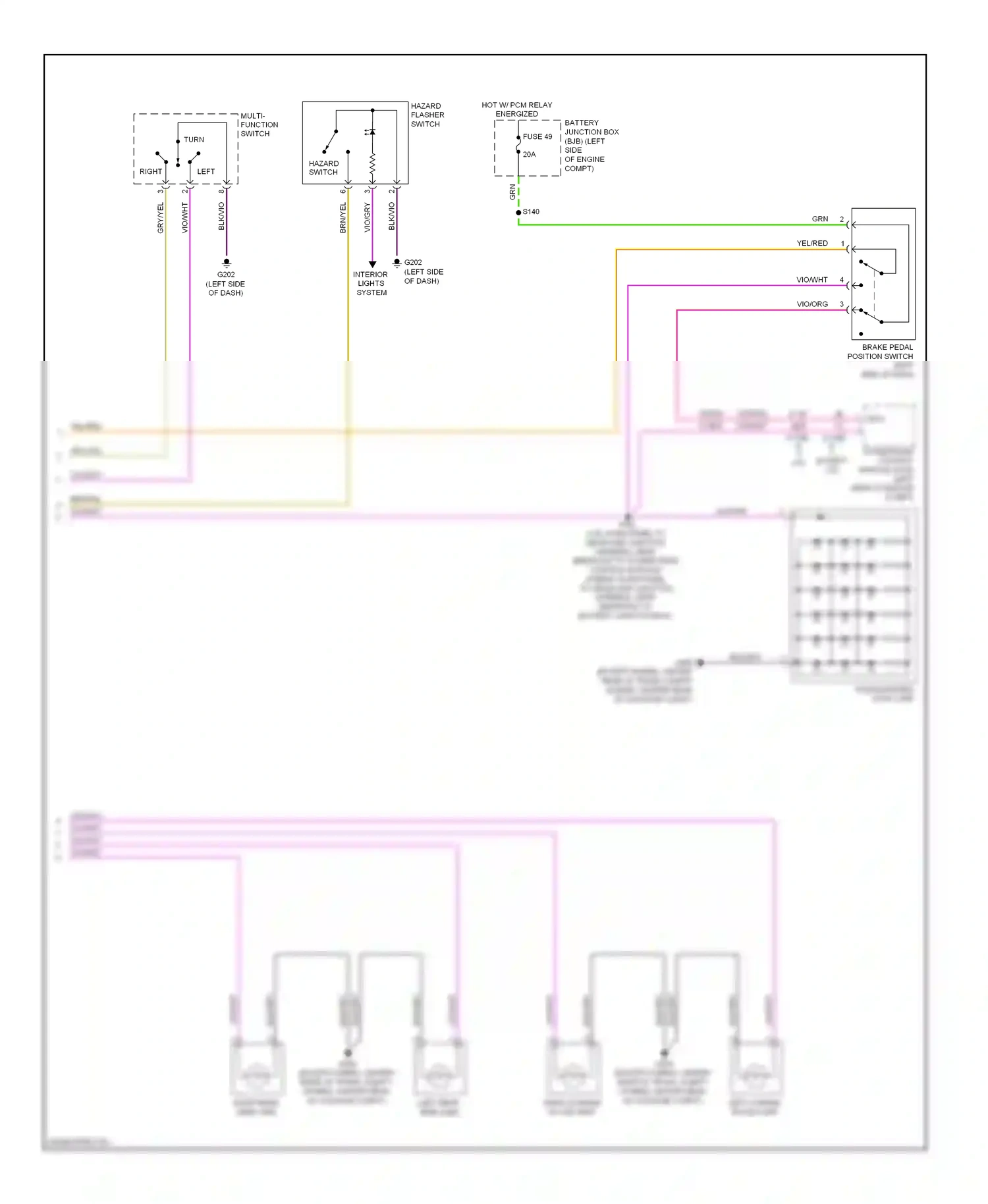 Wiring diagram vio/gry for Ford Fusion I facelift (2005-2012) (21 of 51)