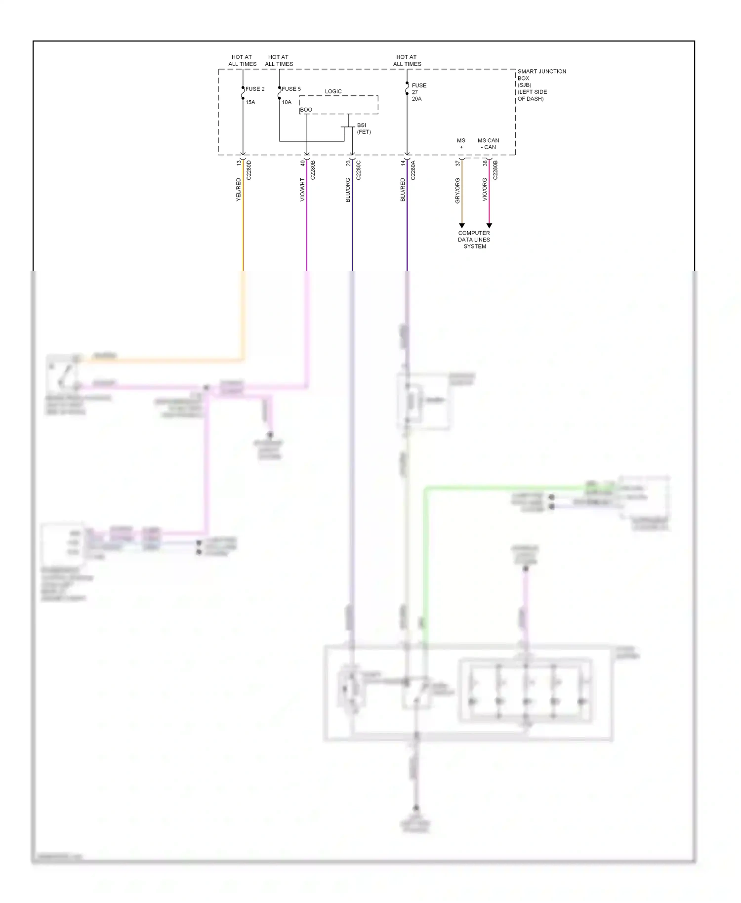 Wiring diagram vio/gry for Ford Fusion I facelift (2005-2012) (46 of 51)