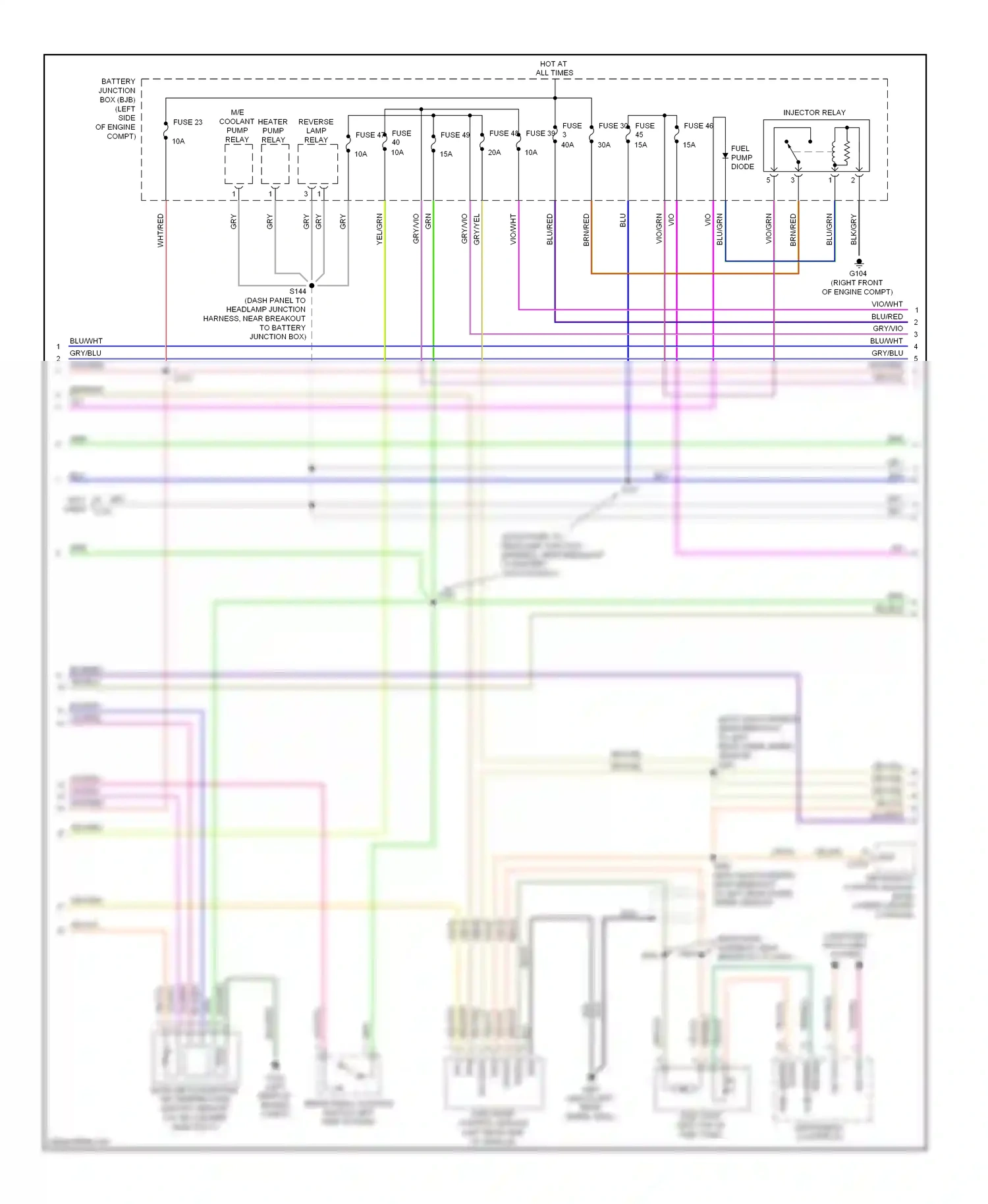 Wiring diagram yel/blu for Ford Fusion I facelift (2005-2012) (10 of 26)