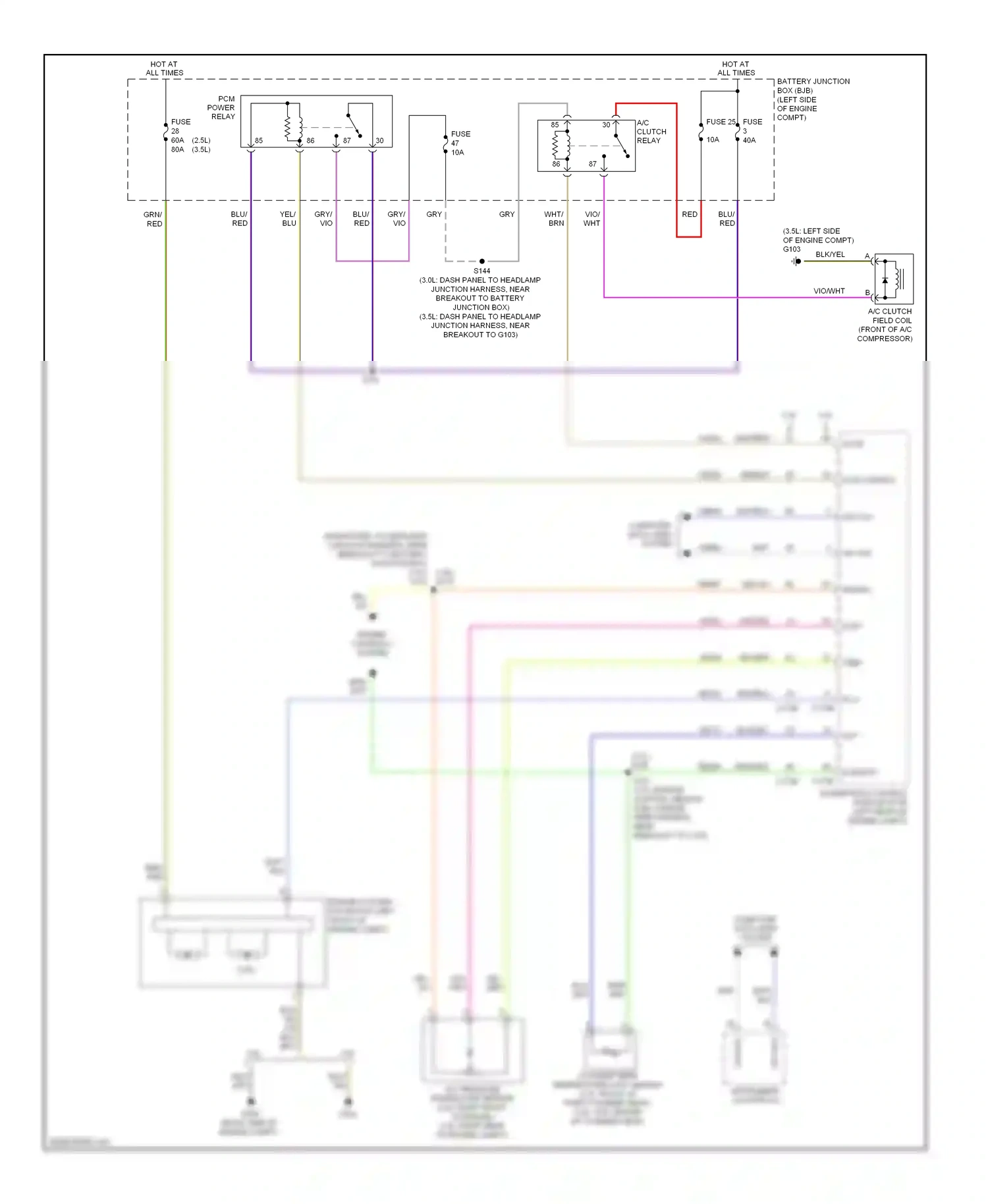 Wiring diagram yel/blu for Ford Fusion I facelift (2005-2012) (5 of 26)