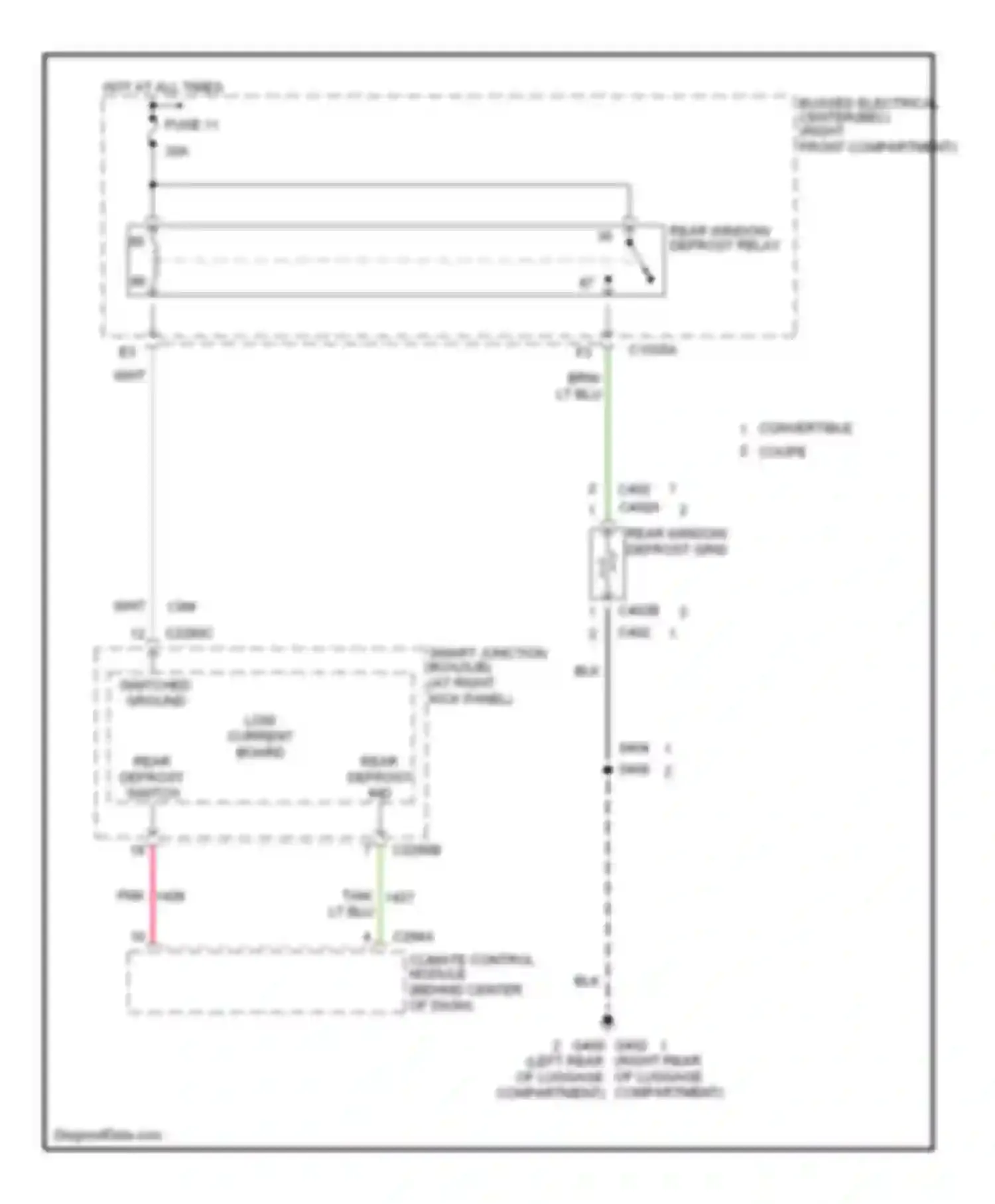GT Ford I (2004-2006): Defoggers circuit
