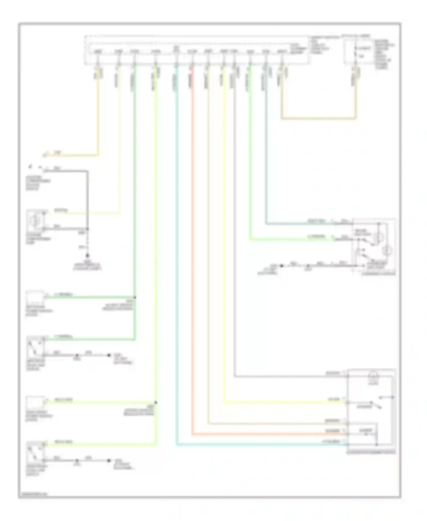 Wiring diagram driver map light for Ford GT I (2004-2006)