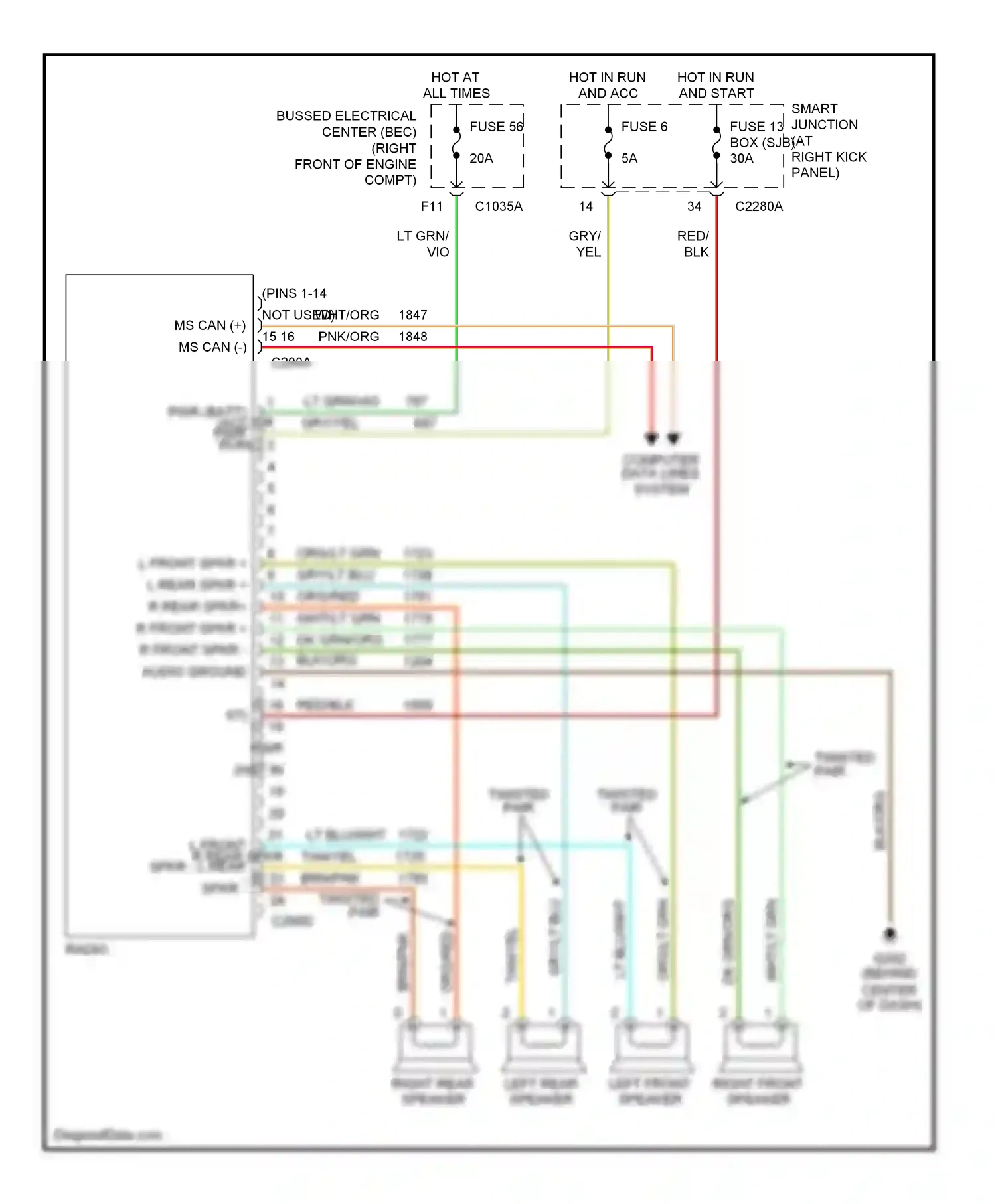 Wiring diagram blk for Ford GT I (2004-2006) (41 of 54)