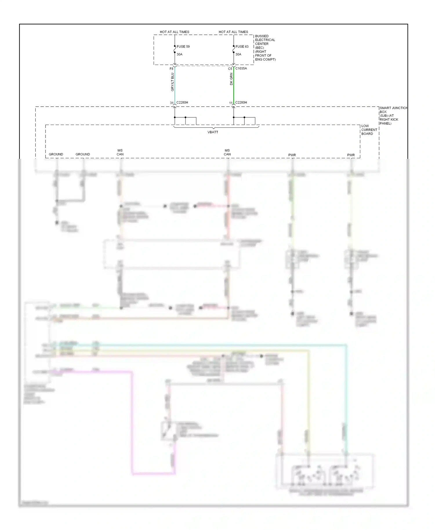Wiring diagram dk grn/org for Ford GT I (2004-2006) (3 of 11)
