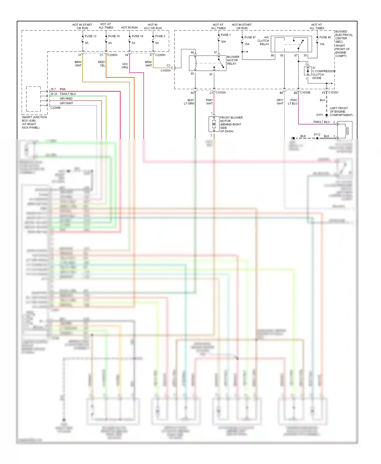 Wiring diagram fuse 49 for Ford GT I (2004-2006) (1 of 3)