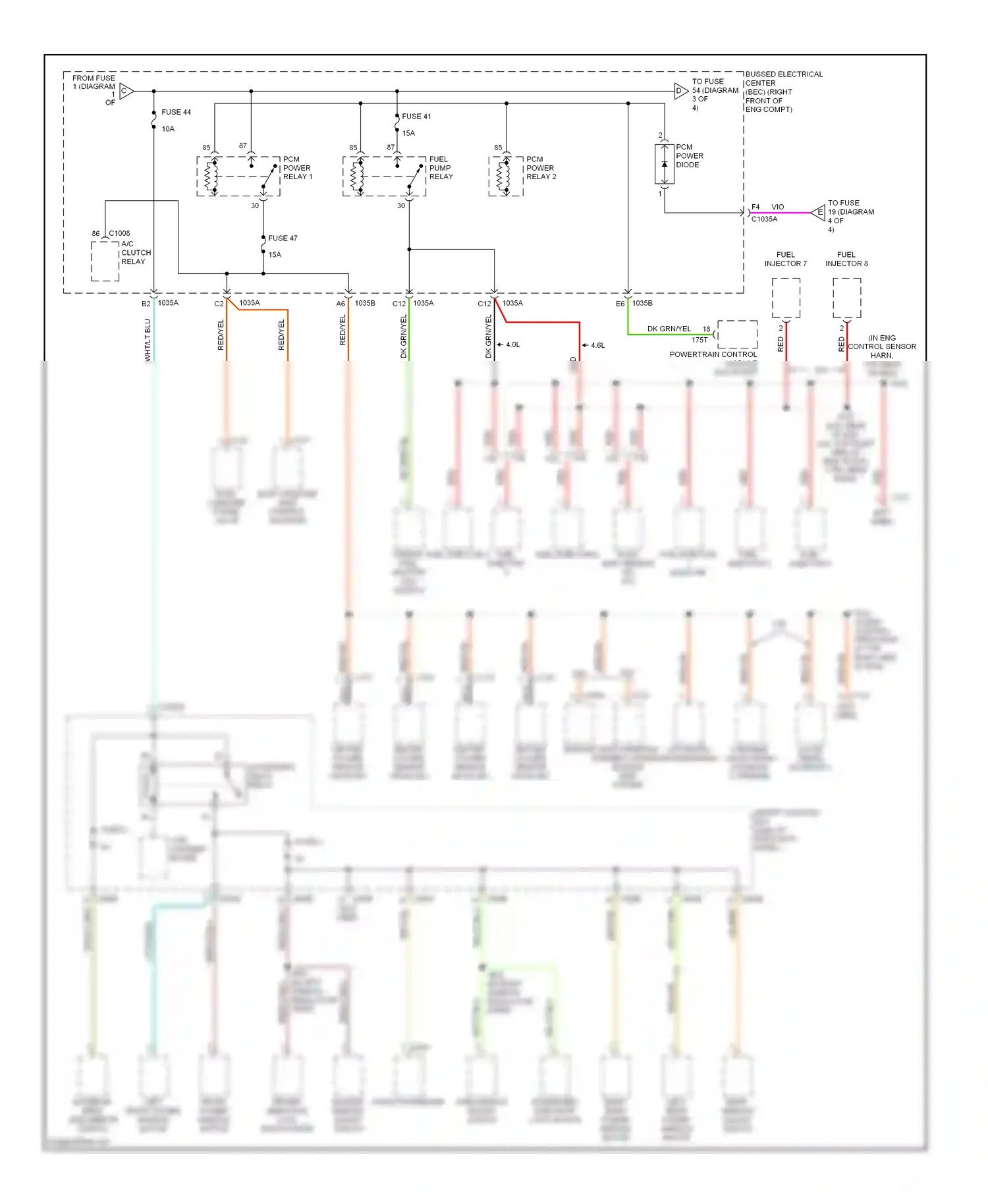 Wiring diagram heated oxygen sensor for Ford GT I (2004-2006) (1 of 3)