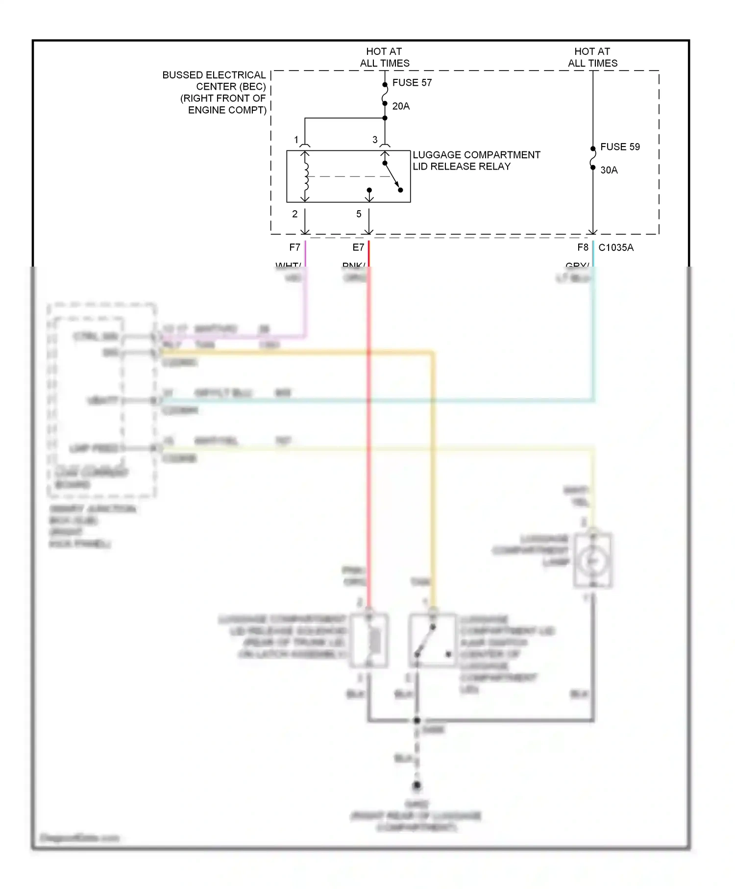 Wiring diagram low current board for Ford GT I (2004-2006) (15 of 15)
