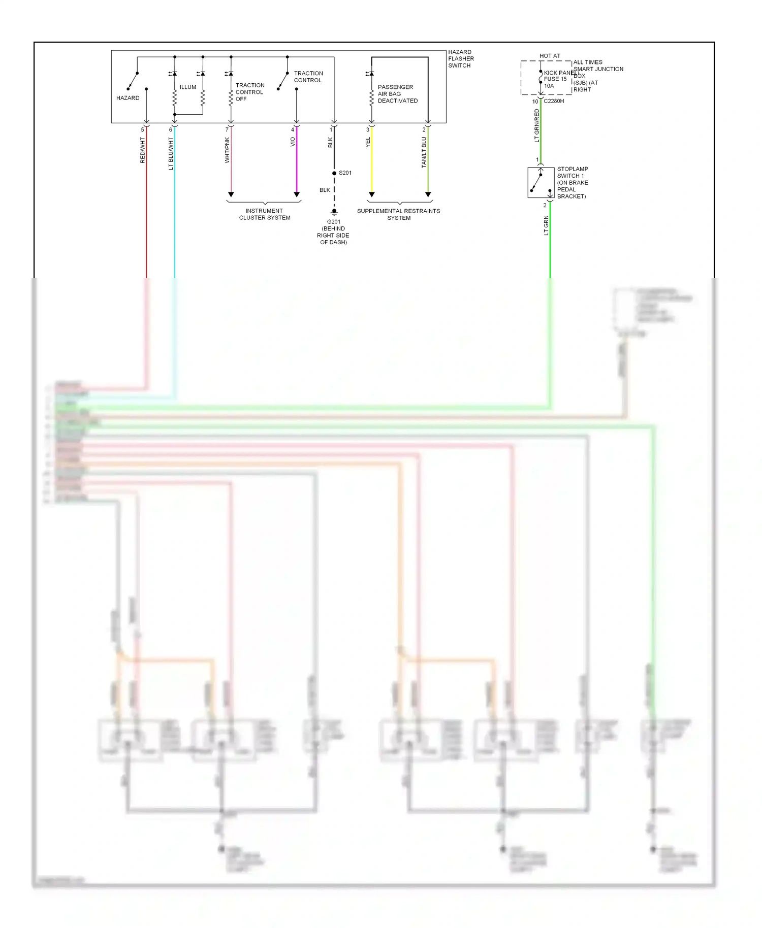 Wiring diagram lt grn/red for Ford GT I (2004-2006) (5 of 12)