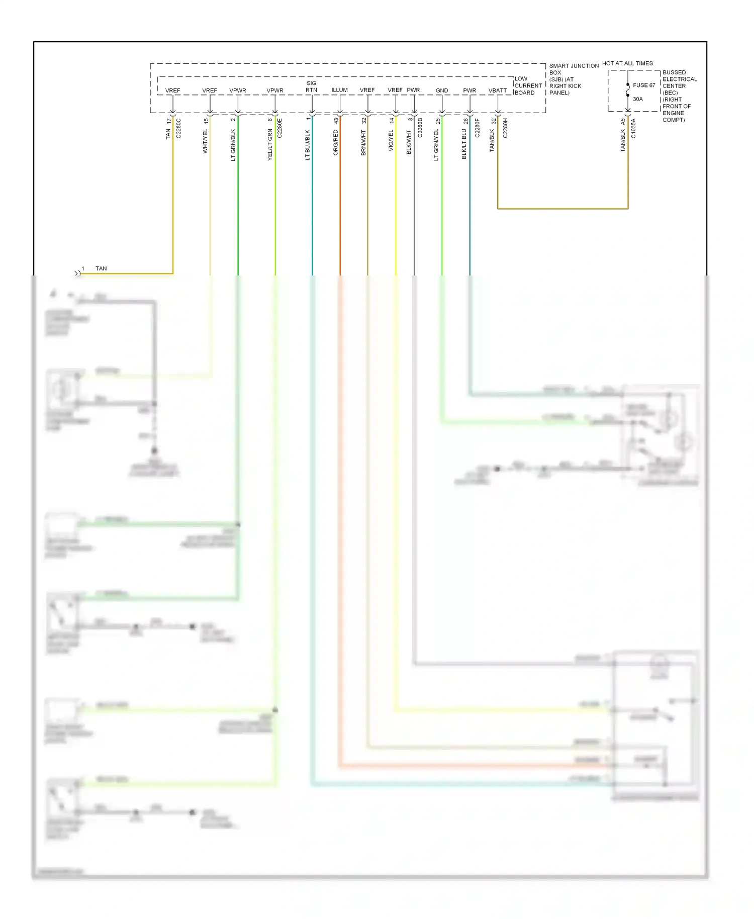 Wiring diagram lt grn/yel for Ford GT I (2004-2006) (11 of 14)