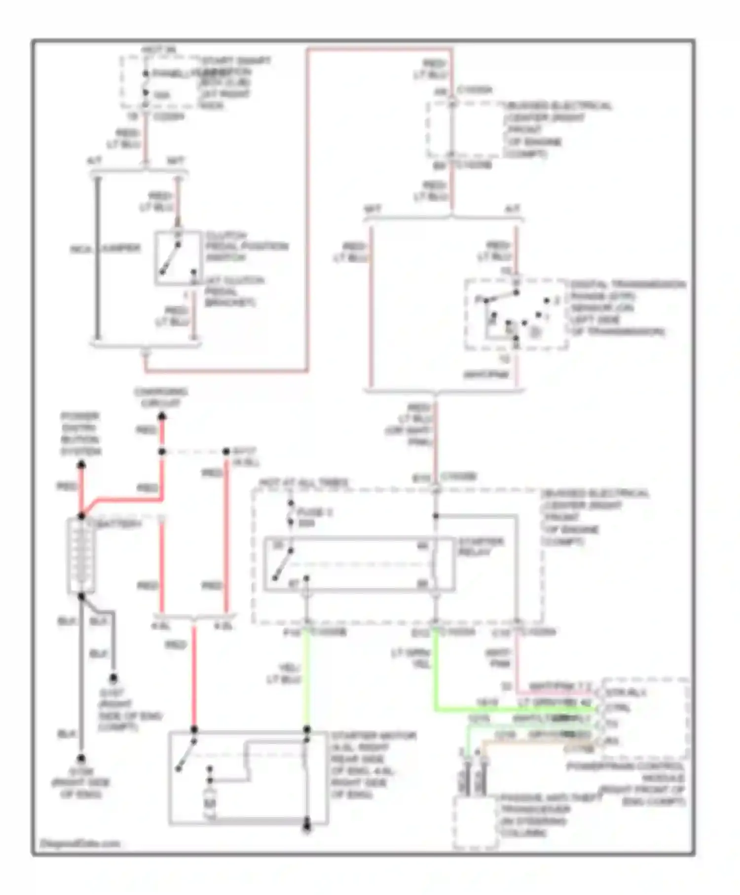 Wiring diagram red for Ford GT I (2004-2006) (38 of 43)
