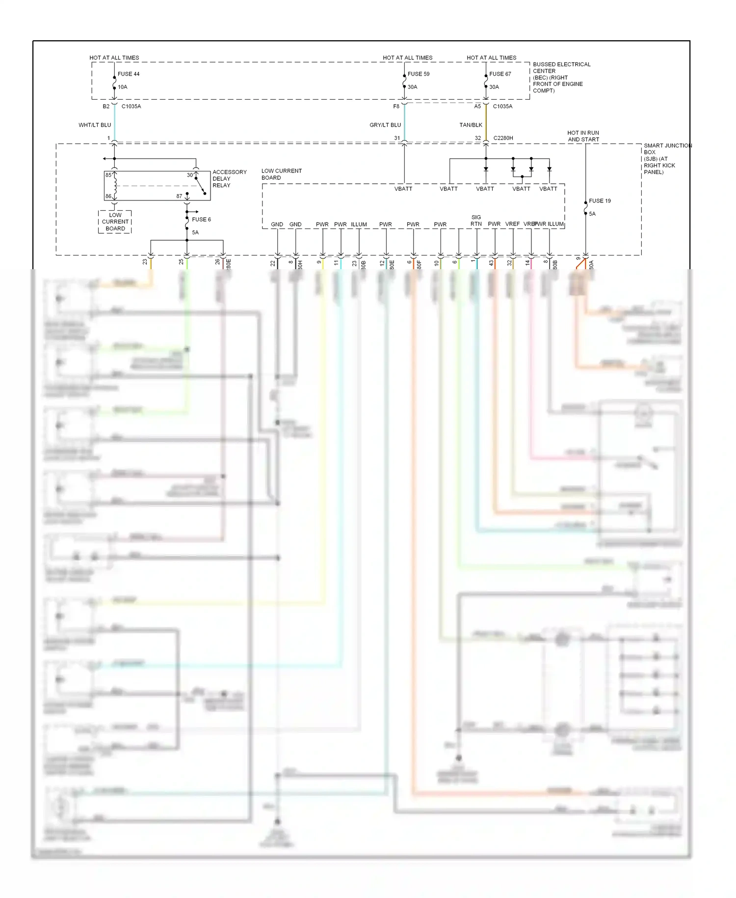 Wiring diagram steering wheel/ speed control switch for Ford GT I (2004-2006) (2 of 2)