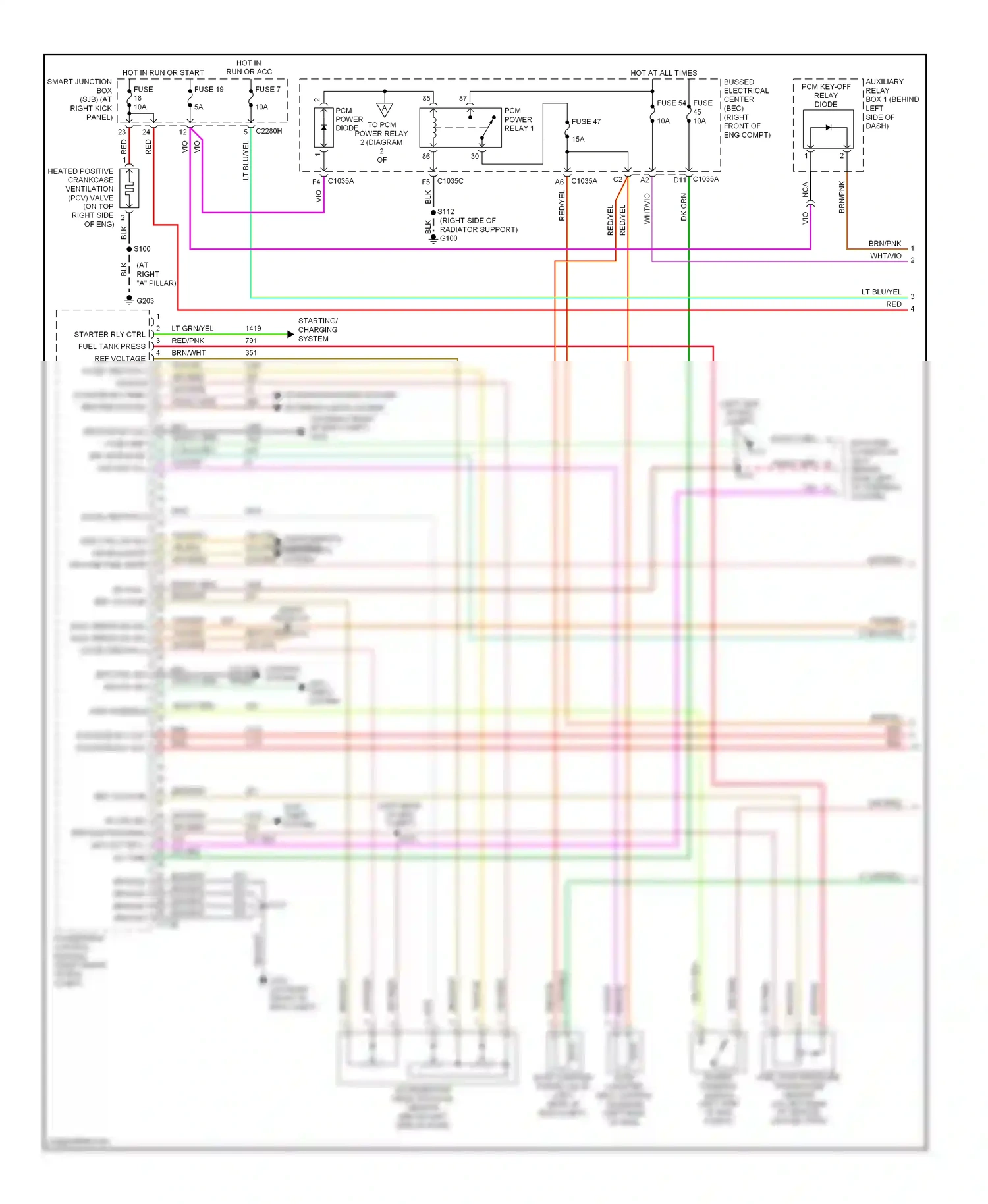 Wiring diagram tan/org for Ford GT I (2004-2006) (4 of 5)