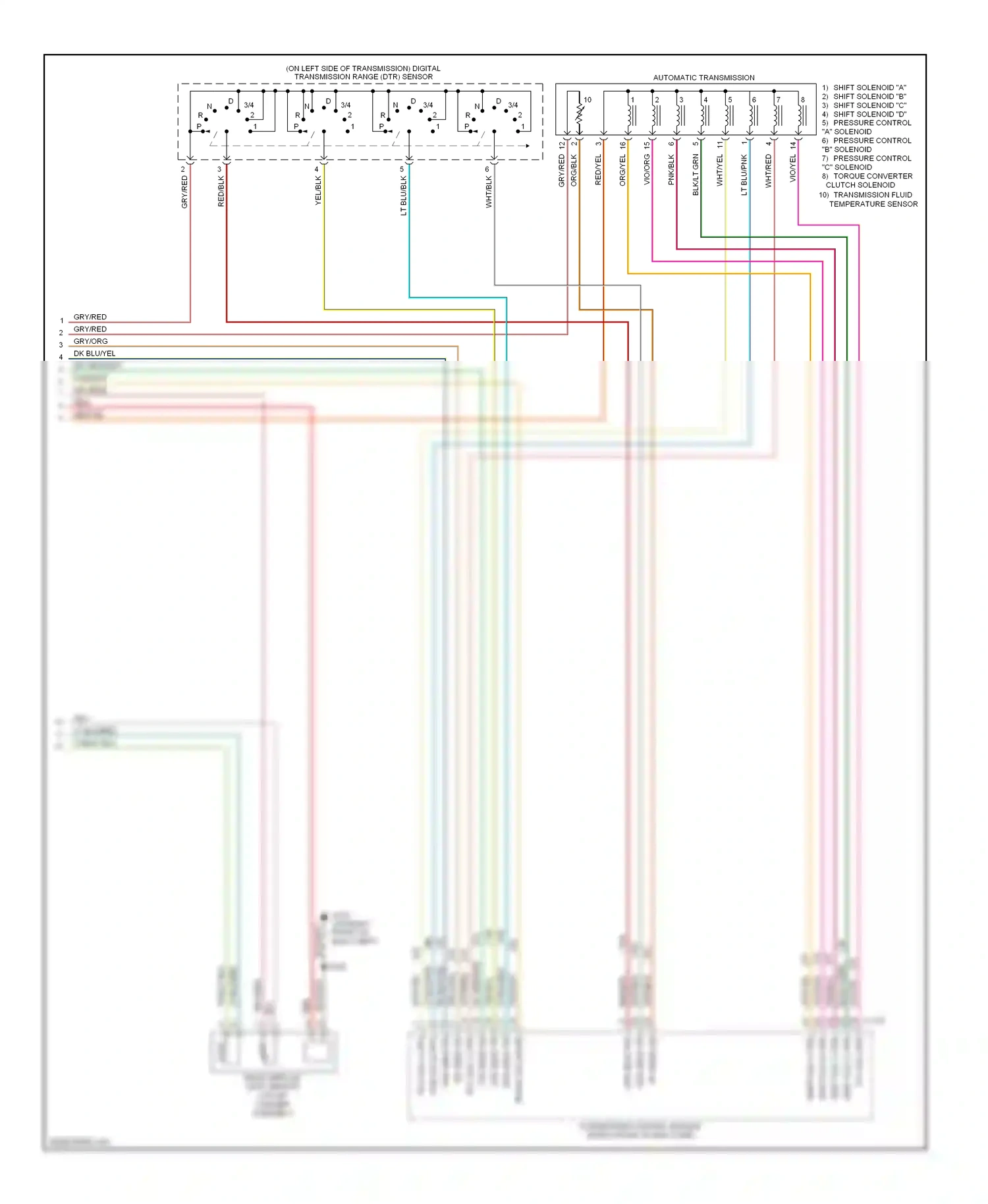 Wiring diagram tcc sol. ctrl for Ford GT I (2004-2006) (1 of 3)
