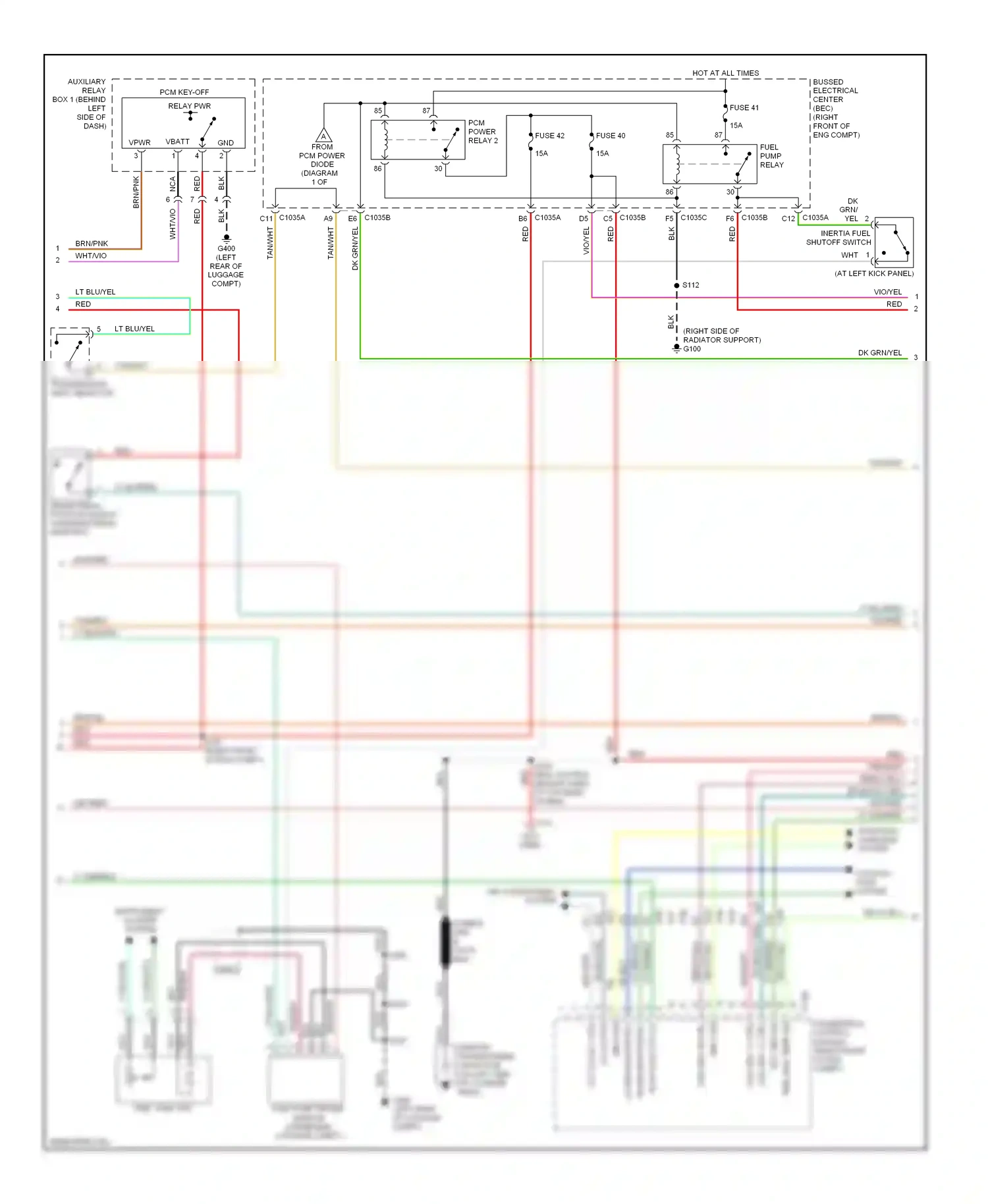 Wiring diagram transmission shift selector for Ford GT I (2004-2006) (4 of 5)
