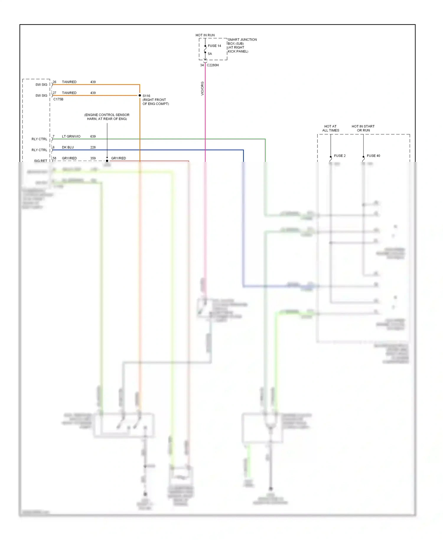Wiring diagram vio/org for Ford GT I (2004-2006) (2 of 12)