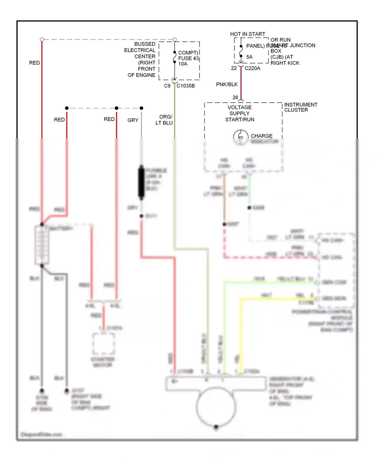 Wiring diagram yel for Ford GT I (2004-2006) (22 of 34)