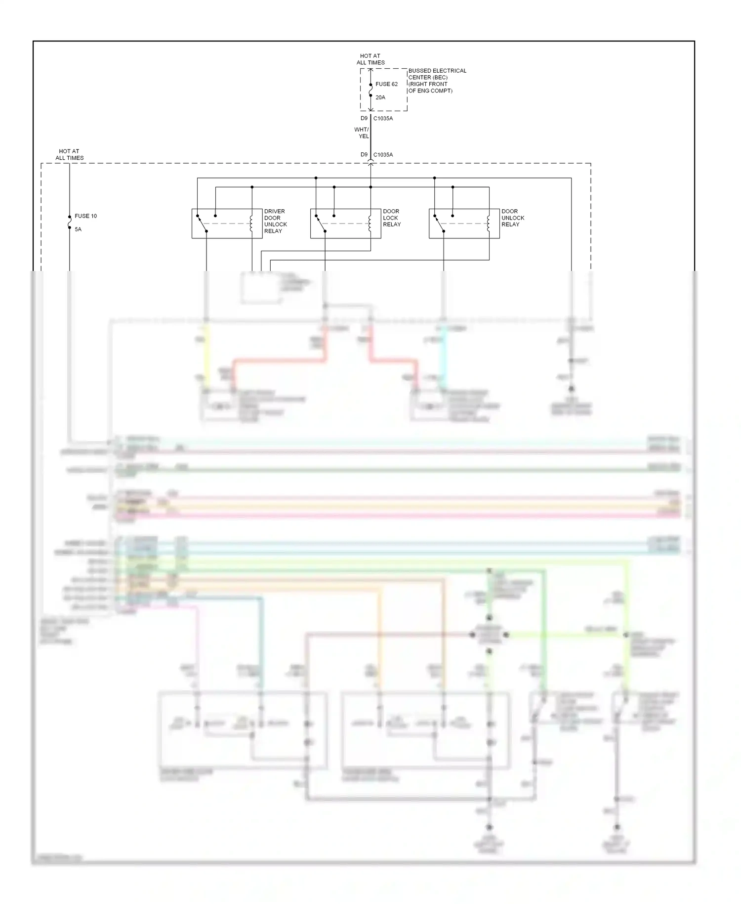 Wiring diagram yel/red for Ford GT I (2004-2006) (4 of 13)