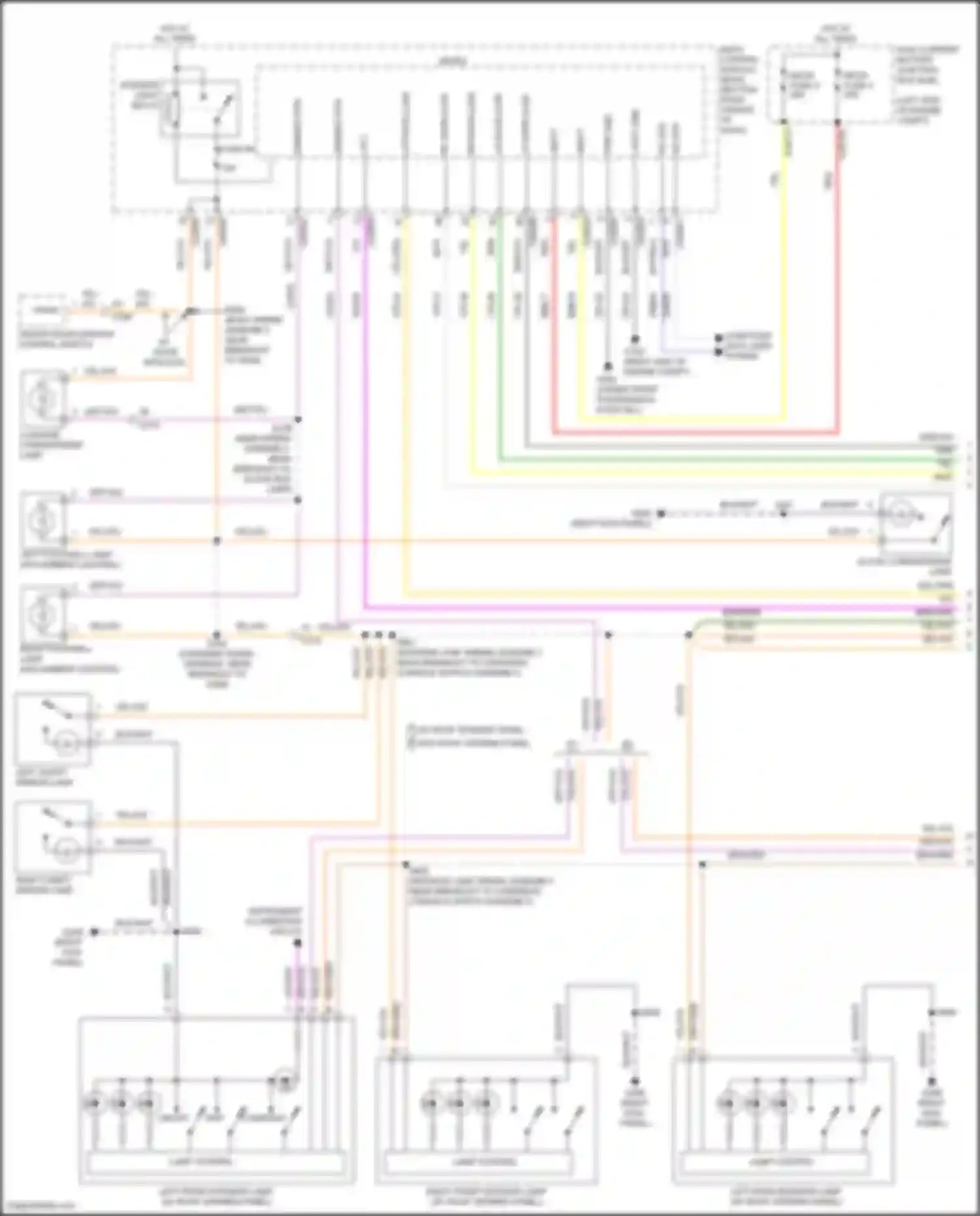 Kuga Ford II (2012-2016): Courtesy lamps circuit (1 of 3)