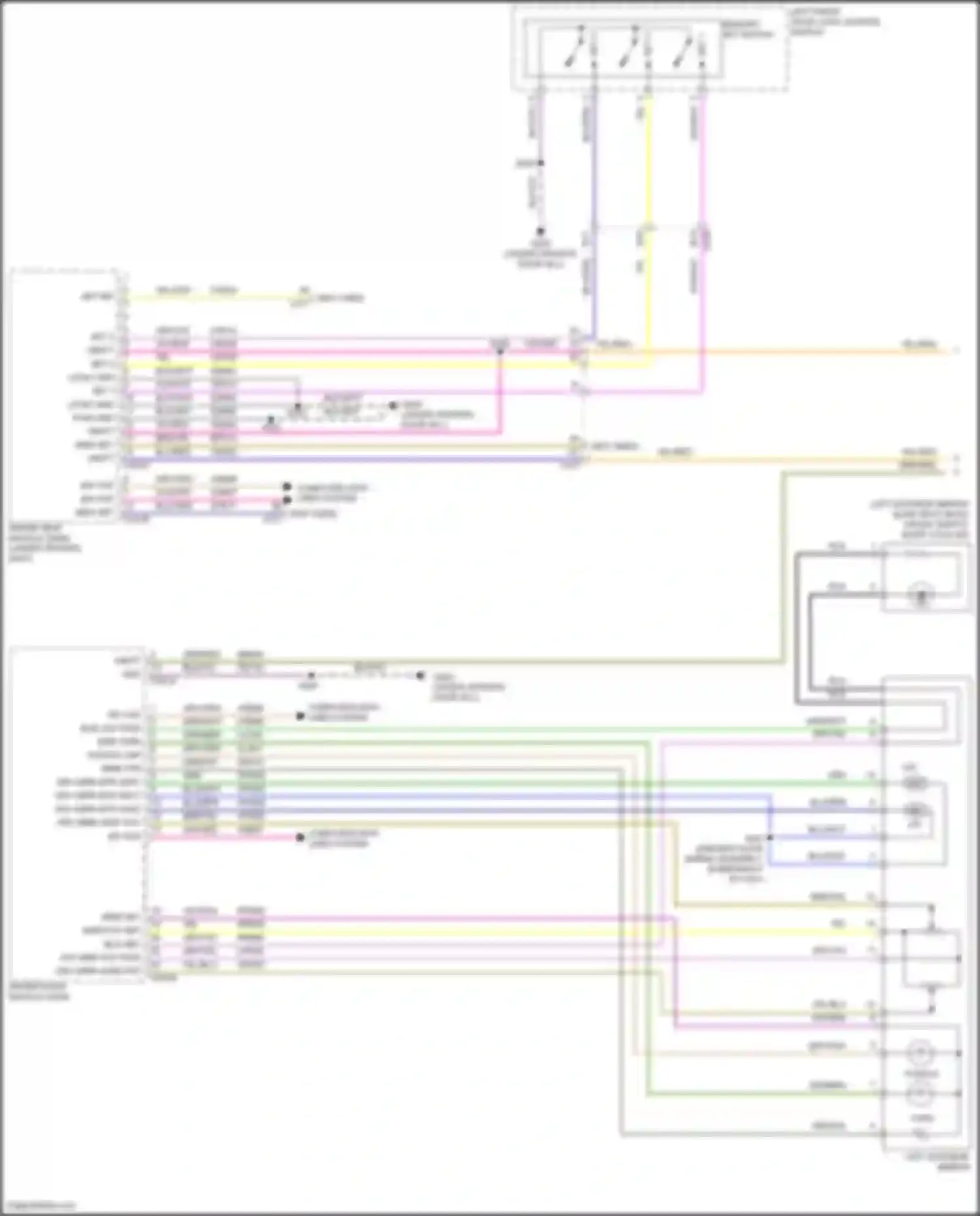 Kuga Ford II (2012-2016): Memory mirrors circuit (1 of 2)