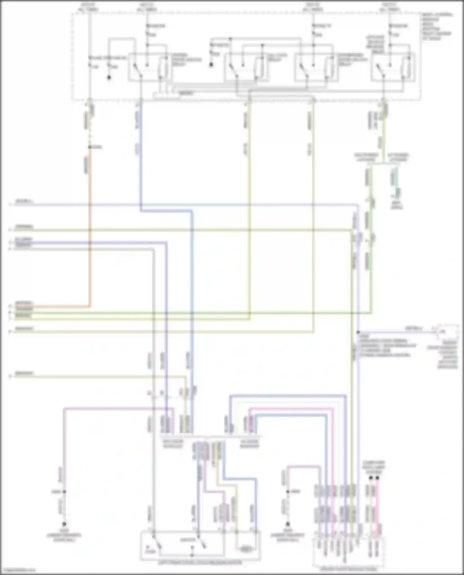 Kuga Ford II (2012-2016): Power door locks circuit, w/o intelligent access (3 of 3)
